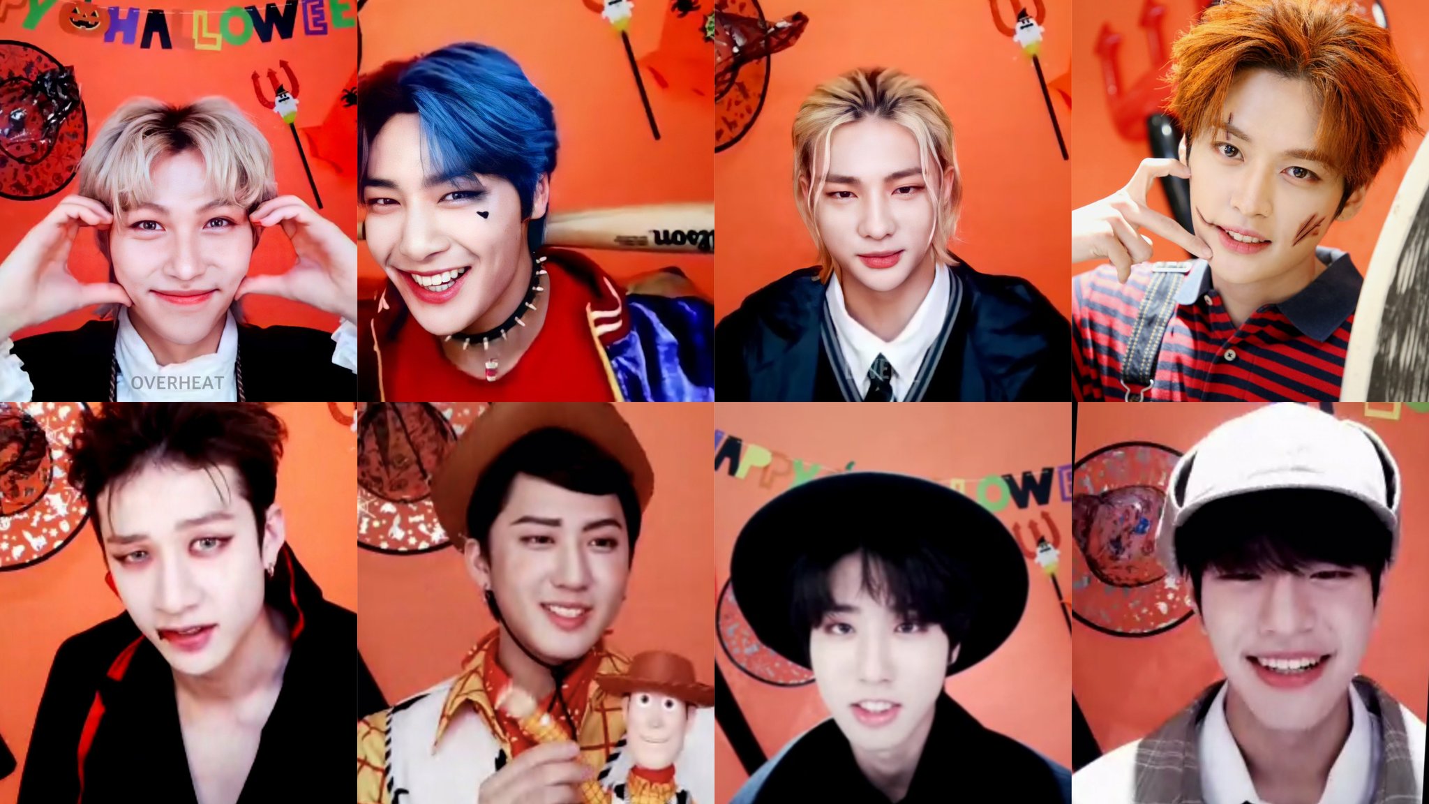 Stayspedia 樂 Kids Halloween Costume Felix, Vampire Prince I.N: Harley Quinn Hyunjin: Draco Malfoy Lee Know: Chucky Bang Chan: Vampire Changbin: Woody Han: Grim Reaper Seungmin: Sherlock #