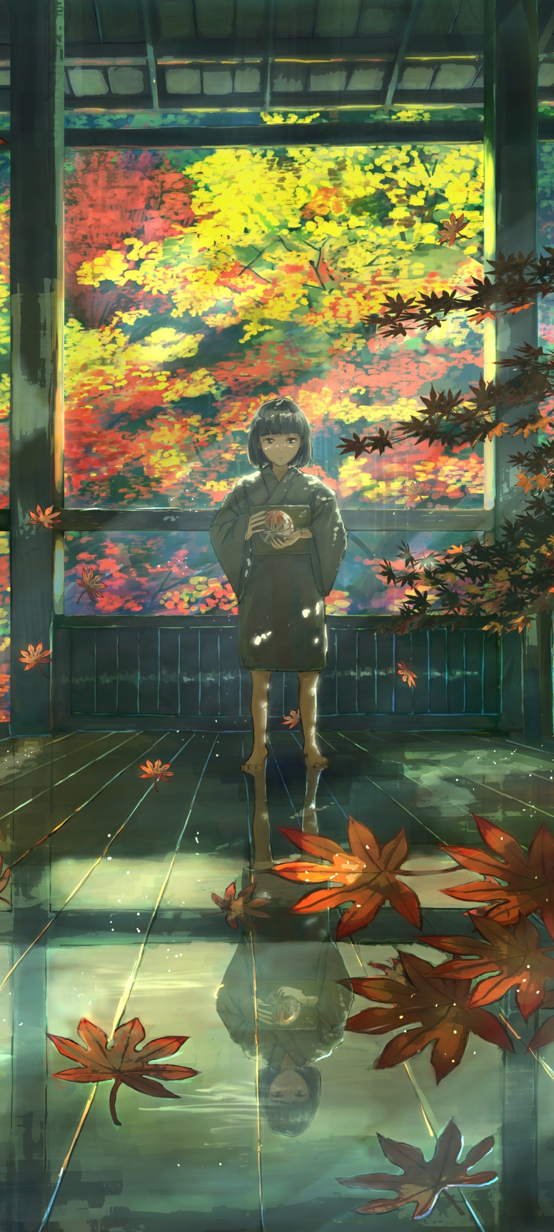 Autumn Anime Phone Wallpaper