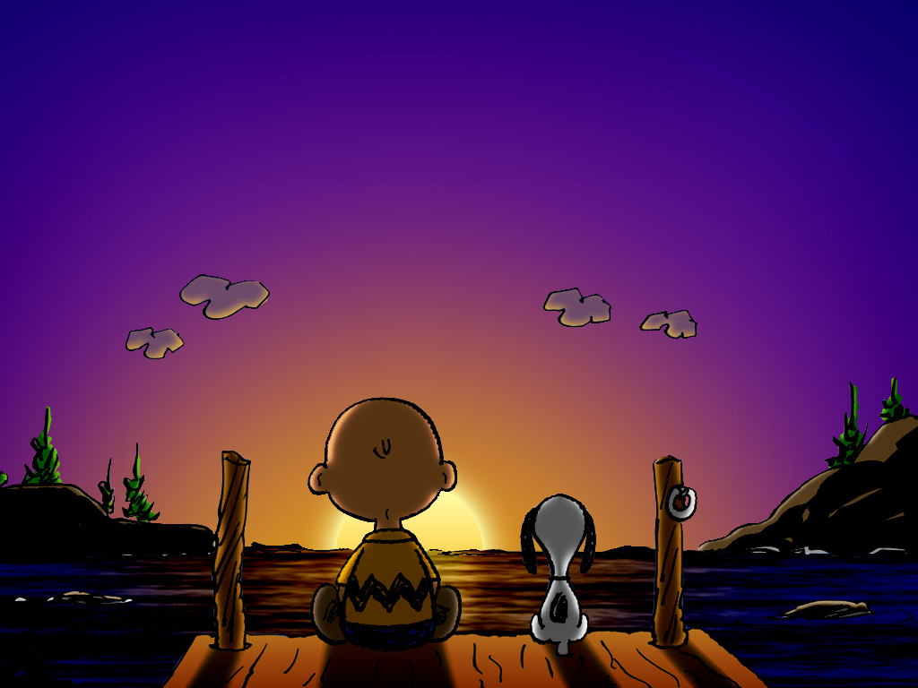 Snoopy and Charlie Brown Wallpaper