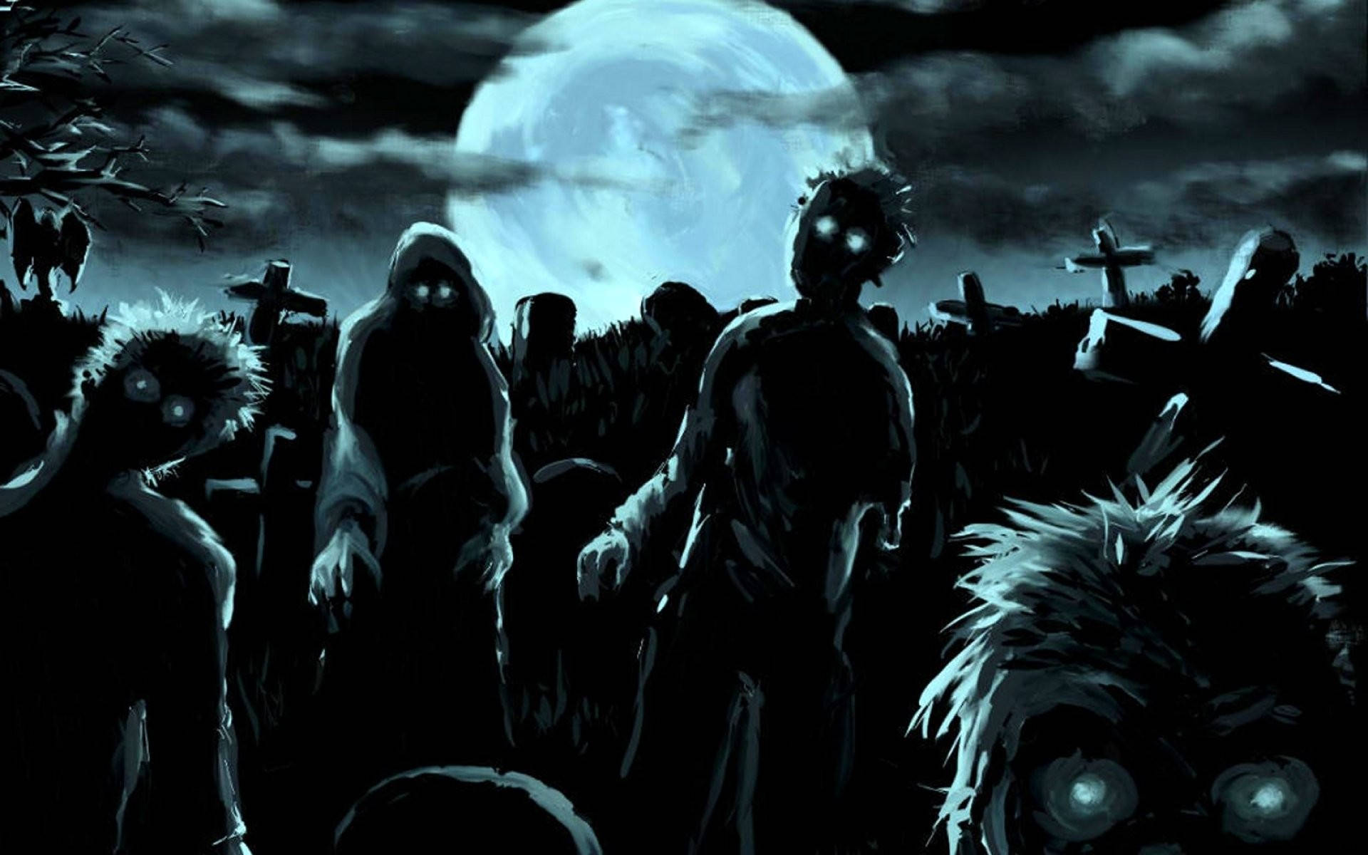 Download An eerie and mysterious Halloween night. Wallpaper