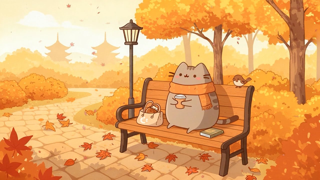 Pusheen’s Autumn Park Moment