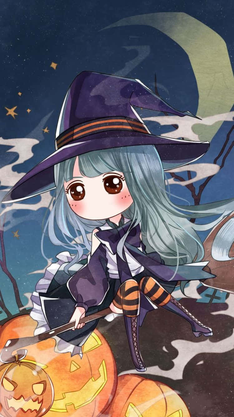 Download Enchanted Witch Anime Halloween Pfp Wallpaper