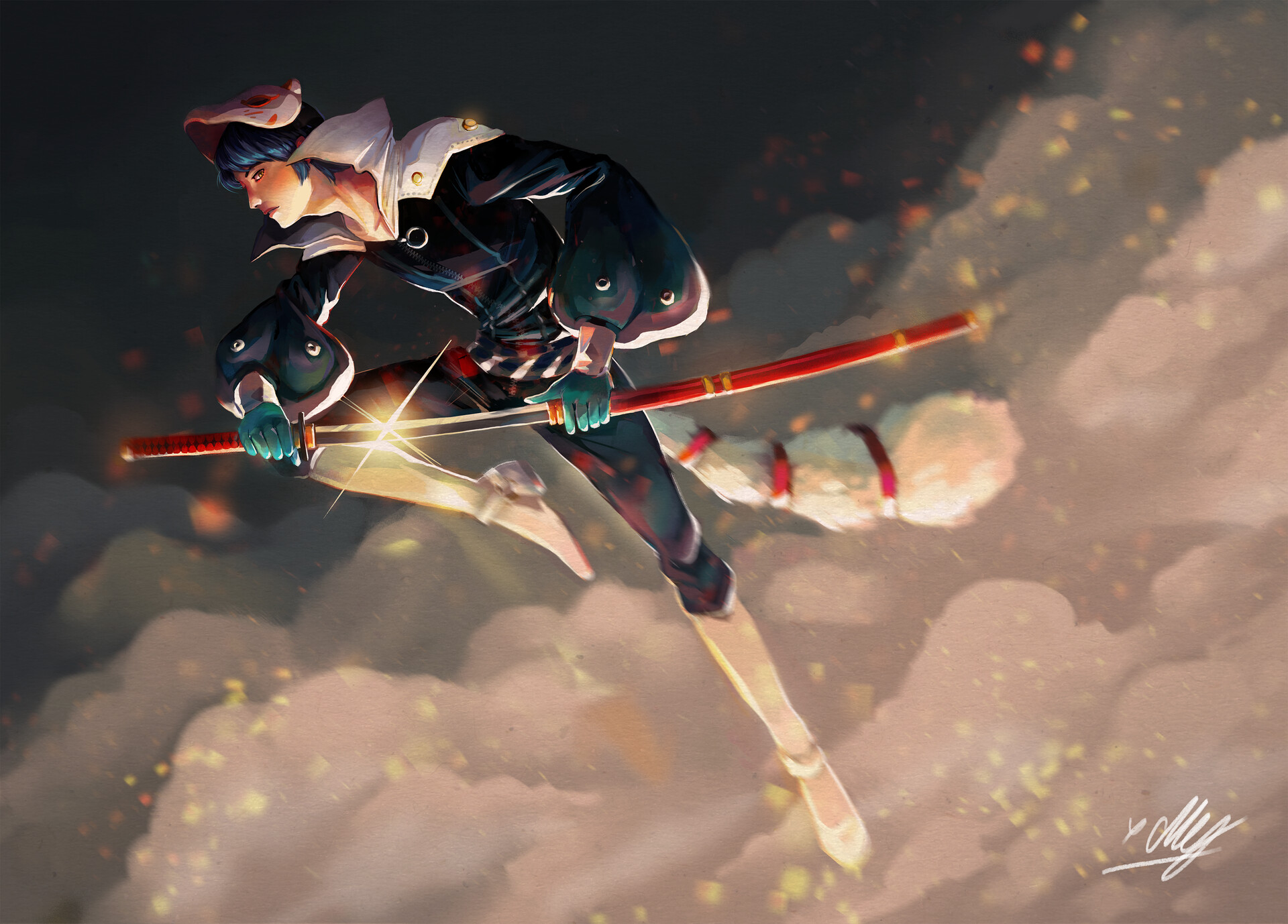 Digital Painting Kitagawa (from Persona 5)