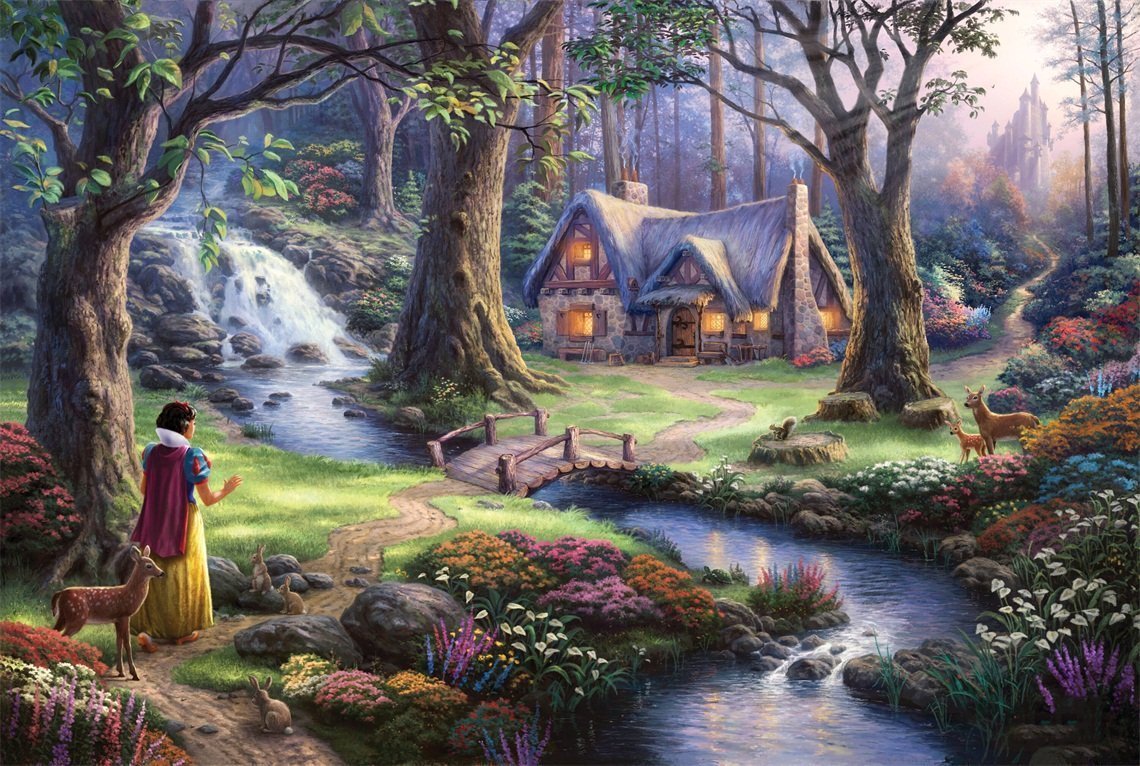 3D Fairy Tale Beautiful Scenery Hand Painting