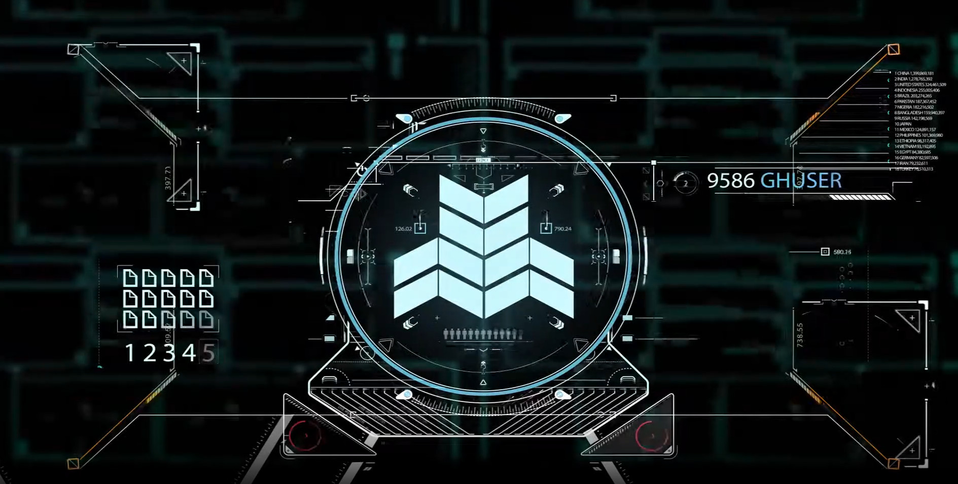 Futuristic User Interface HUD Live Wallpaper