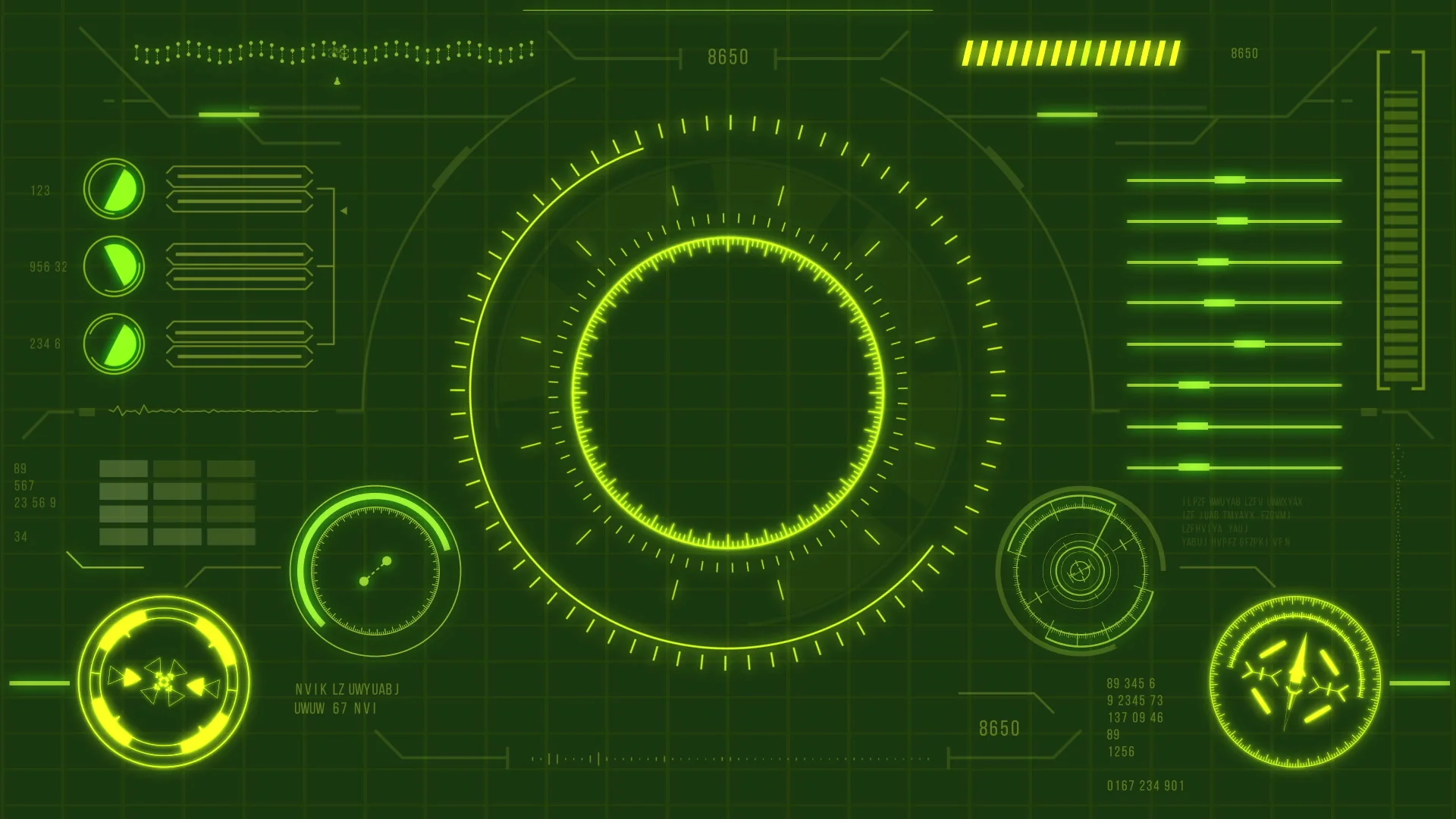 Futuristic user interface with HUD and infographic elements