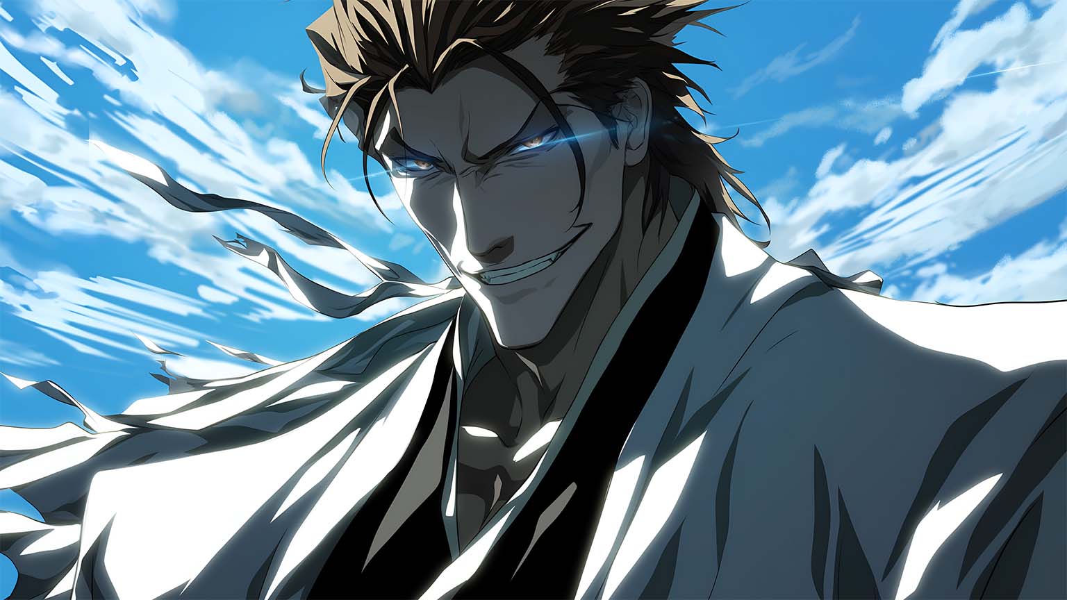 Aizen Sosuke Godlike Aura Bleach Desktop Wallpaper 4K