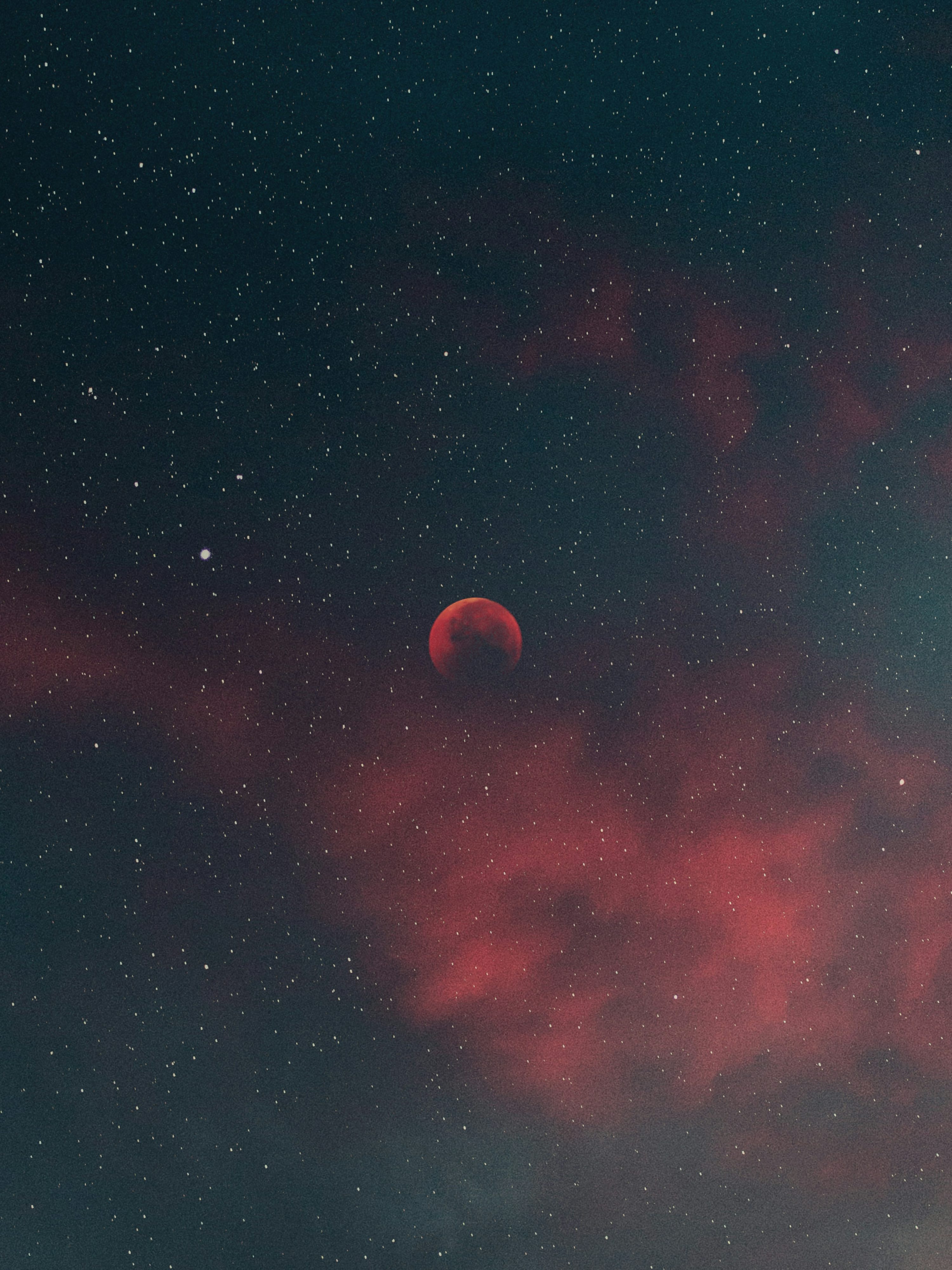 Red moon in the sky photo