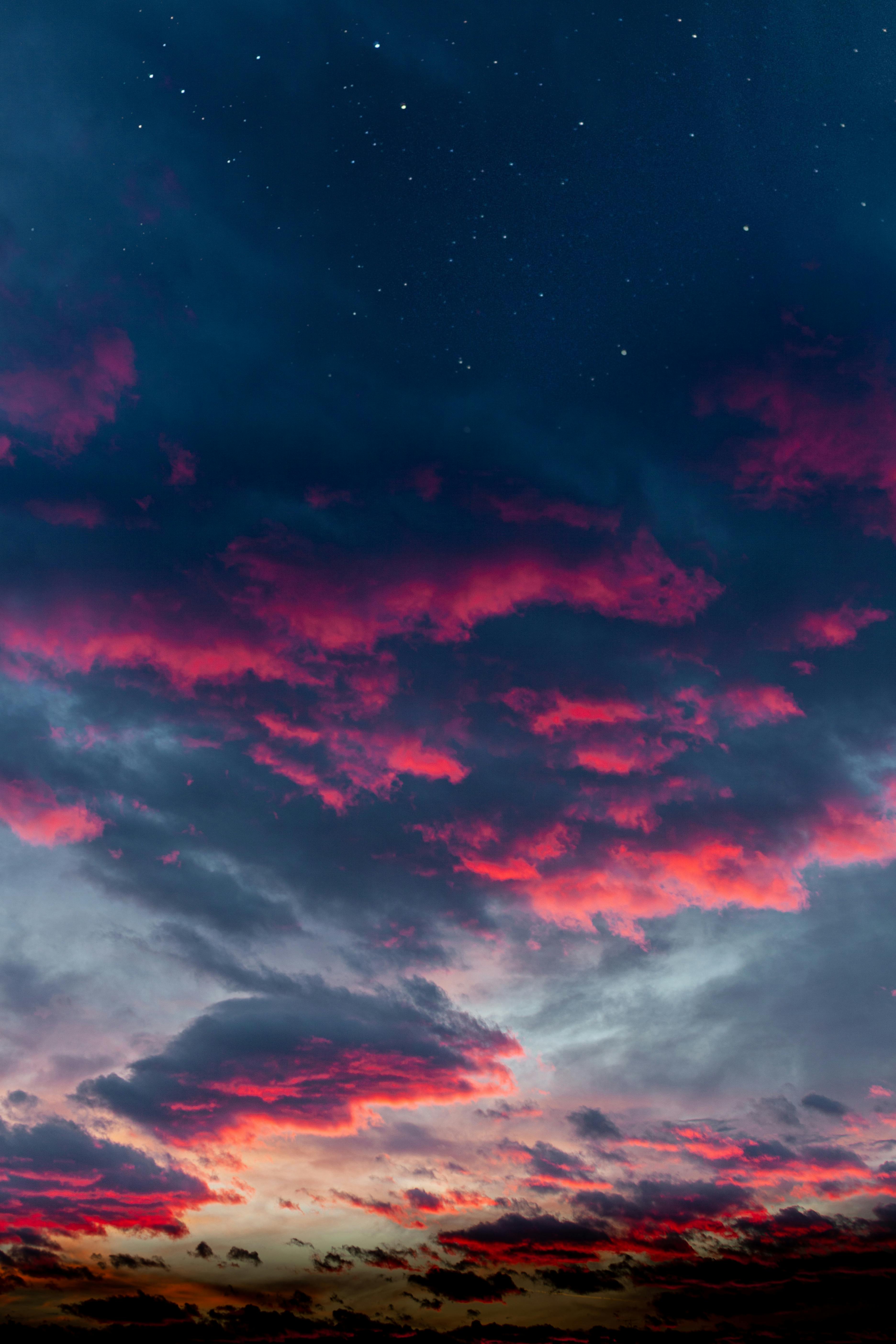 Red Clouds during Night Time · Free