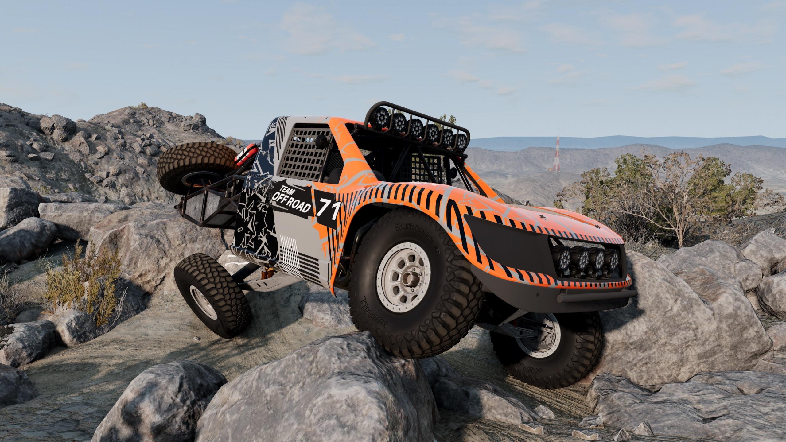 Who says you can't Rock Crawl with a Trophy Truck. (Yes it's 4WD)