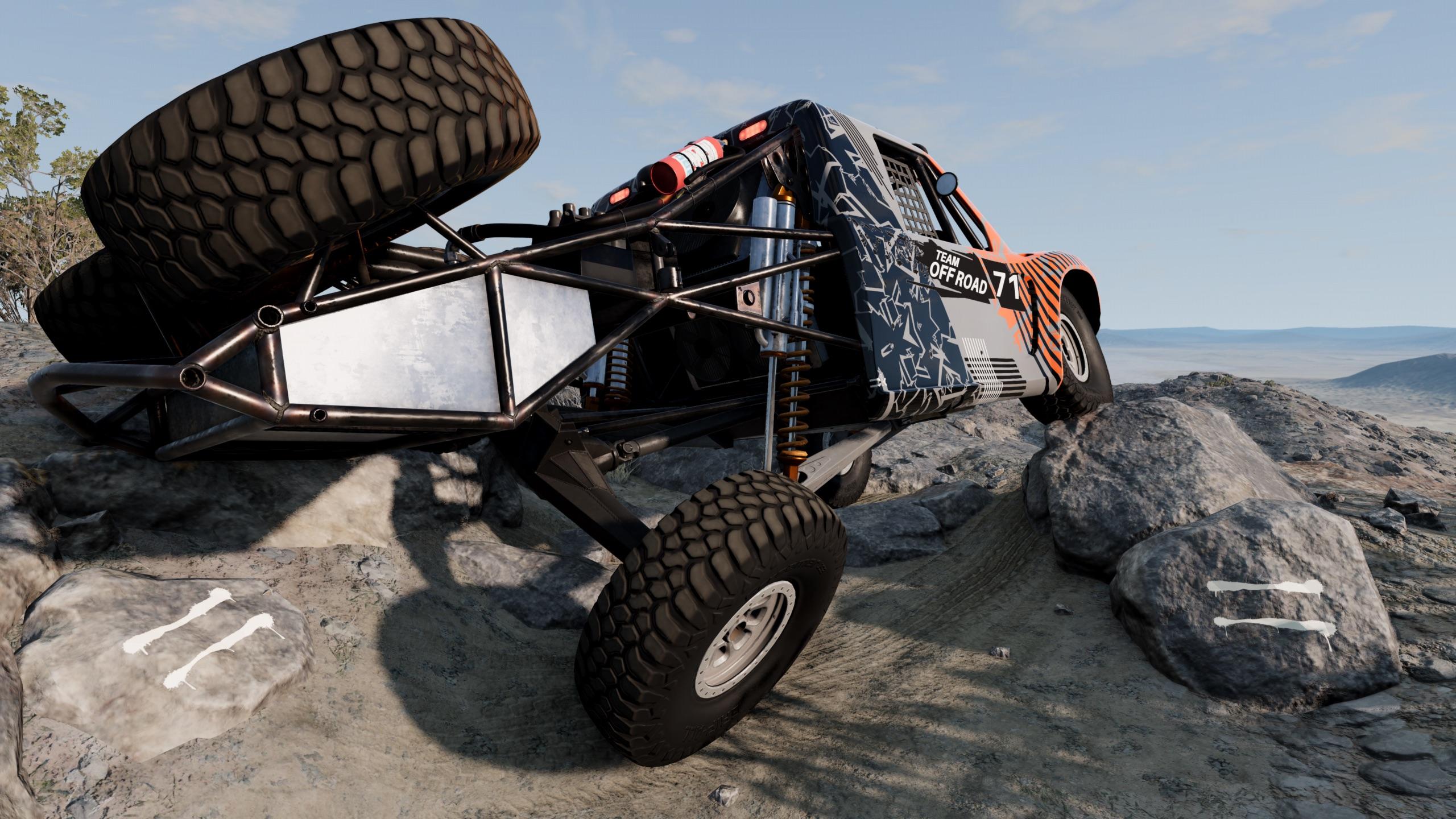 Who says you can't Rock Crawl with a Trophy Truck. (Yes it's 4WD)