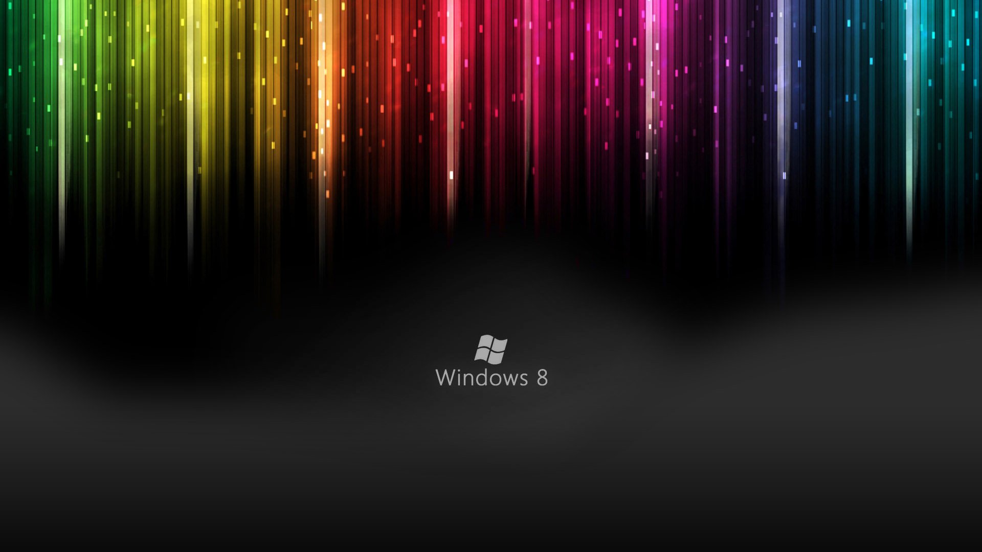 Windows 8 Tech Glow: Vibrant HD Wallpaper