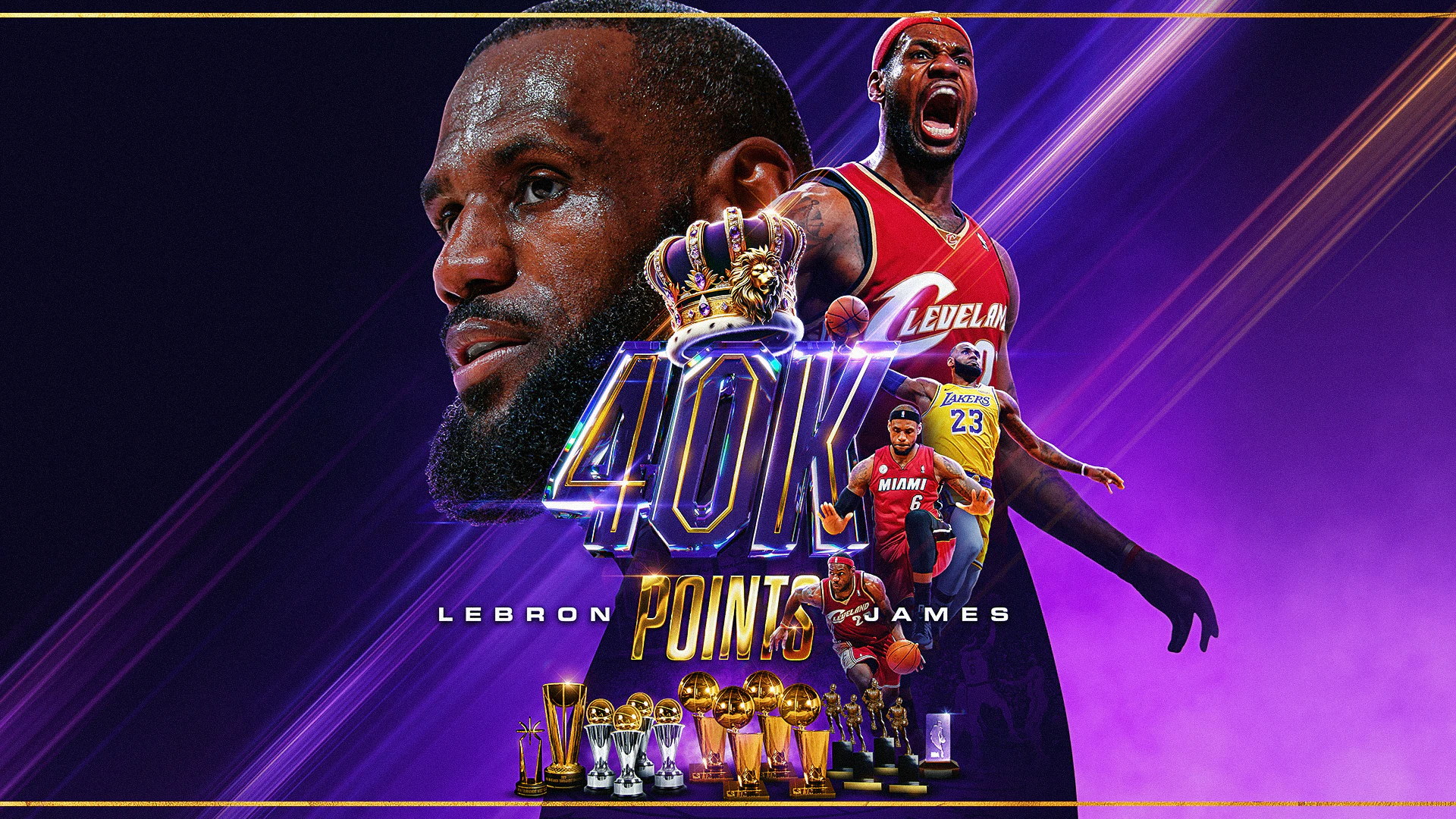 LeBron James 40K Points Milestone NBA HD Wallpaper