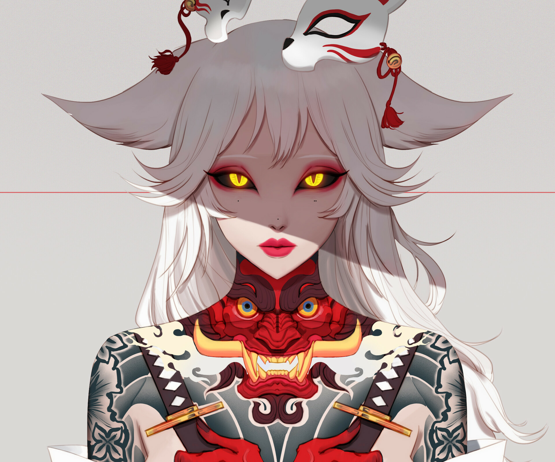 Download Tattoo Anime Girl Anime Girl HD Wallpaper