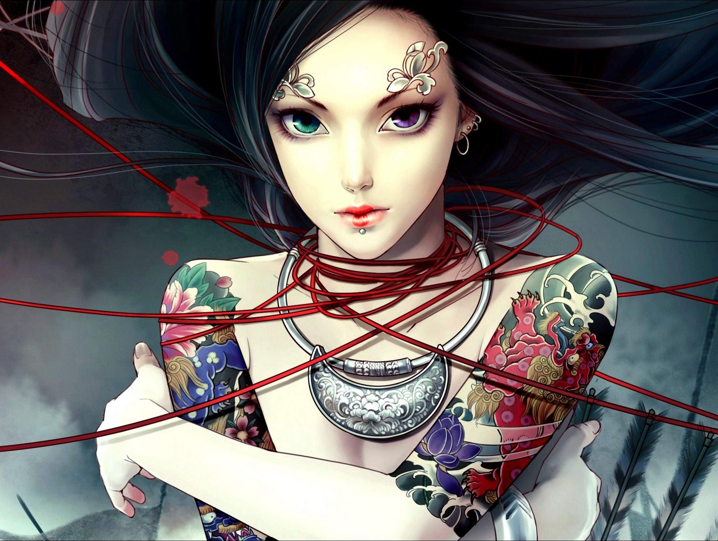 Anime Girl Tattoo Wallpapers - Wallpaper Cave, image size:2500x1883
