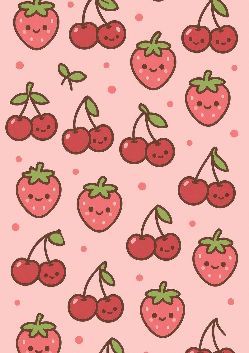 Pink Strawberry Cute Wallpaper Image Wallpaper