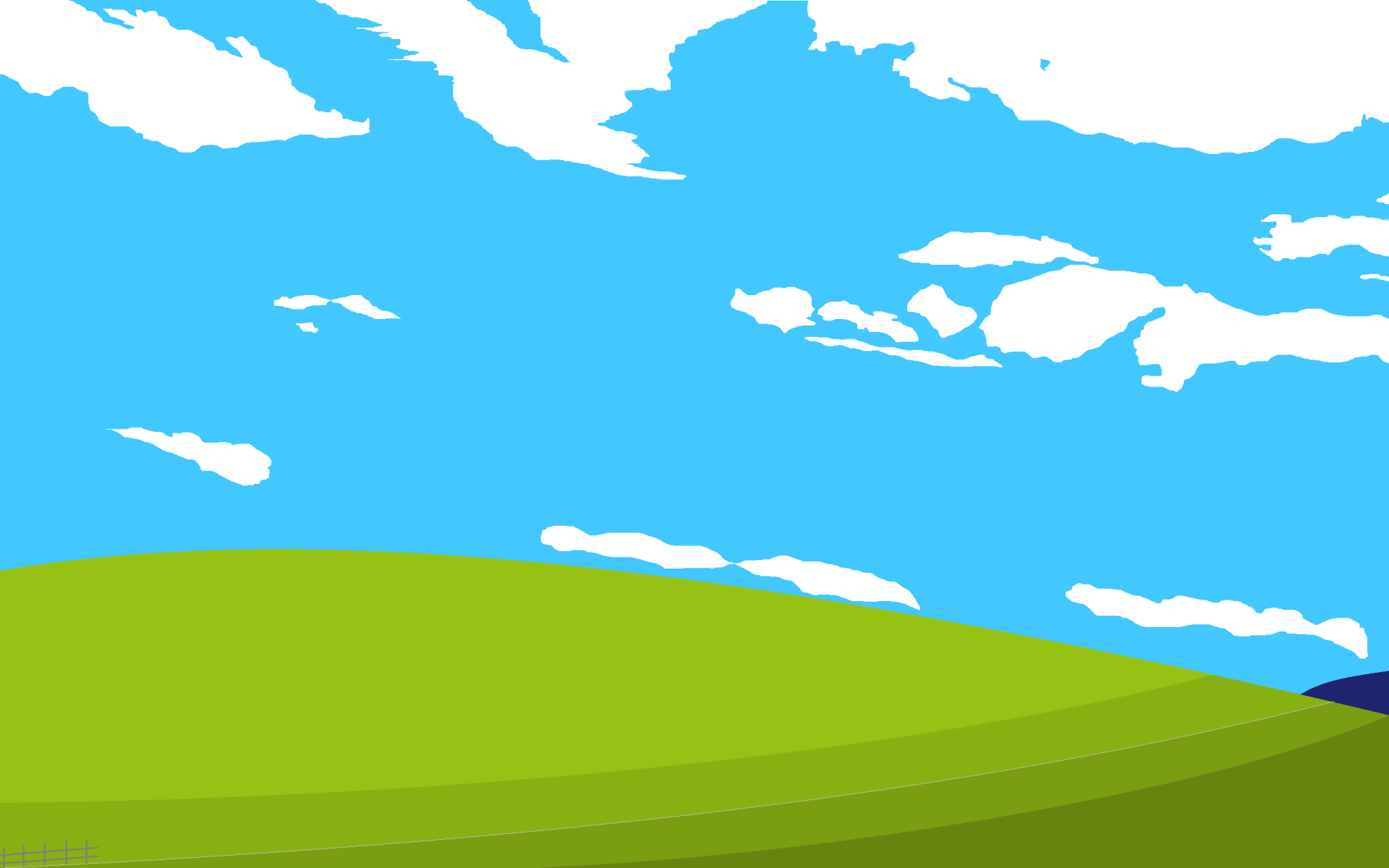Simple Windows XP Bliss wallpaper, Credit goes to Charles O' Rear for original wallpaper