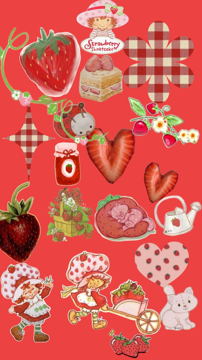 Strawberry shortcake wallpaper. Strawberry shortcake cartoon, Strawberry shortcake, Cute stickers