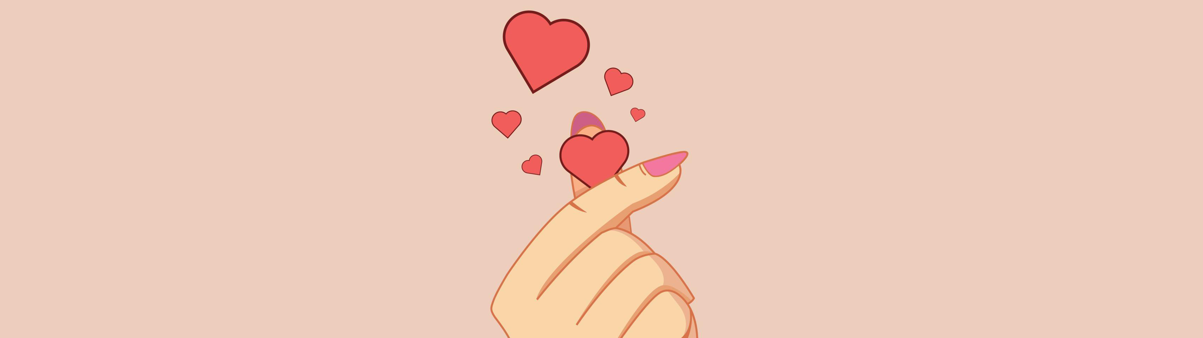 South Korean Wallpaper 4K, Finger heart