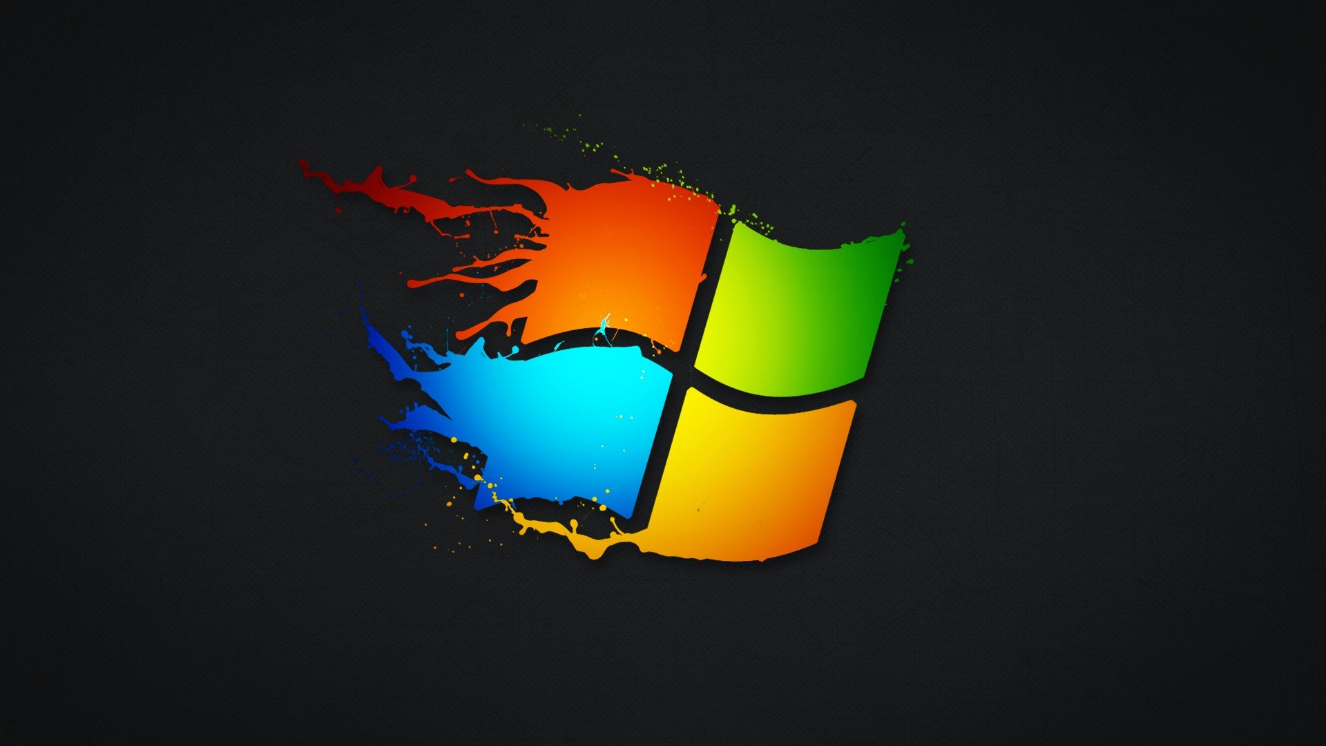 Windows 7, Microsoft Windows, Paint splatter, Simple background Wallpaper HD / Desktop and Mobile Background