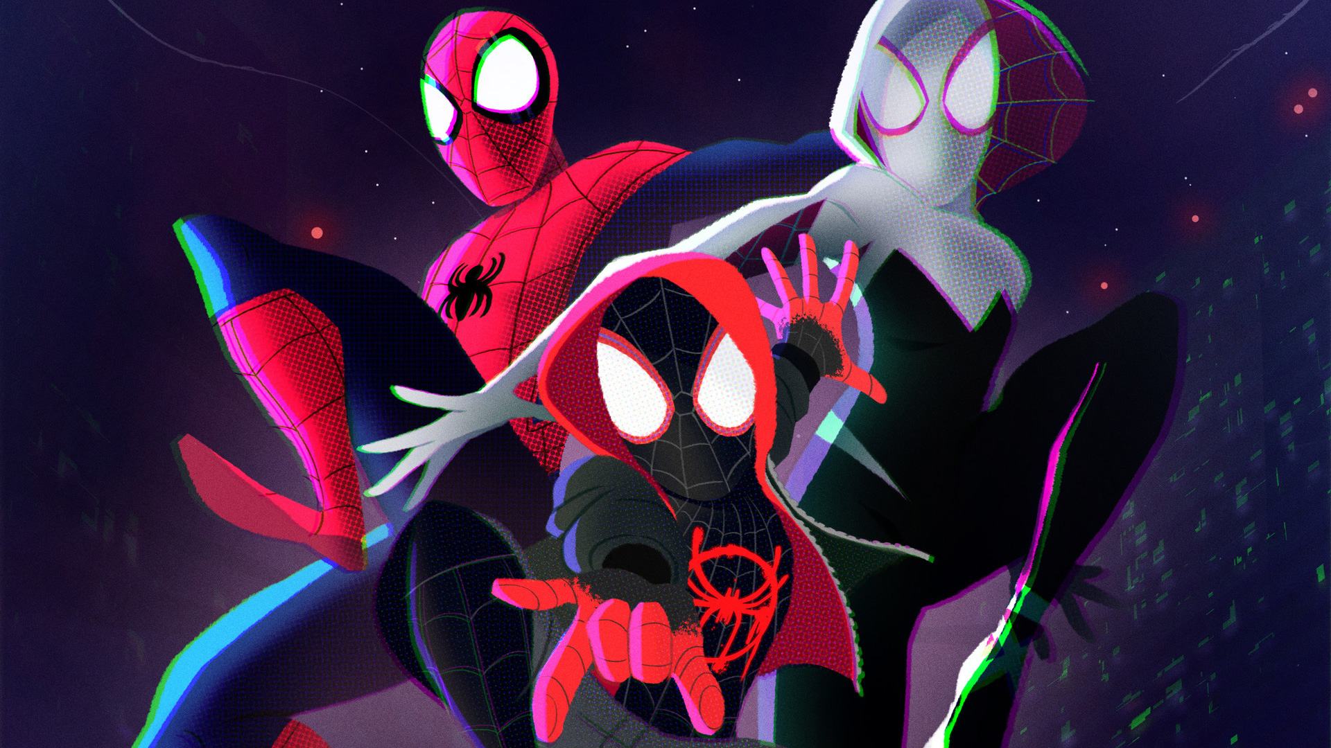 Phone wallpaper: Spider Man, Spider Man: Into The Spider Verse, Miles Morales, Superhero, Spider Ham, Peter Parker, Hood, Spider Man Noir, Gwen Stacy, Peni Parker, Movie, Spider Gwen, Peter Porker 451569