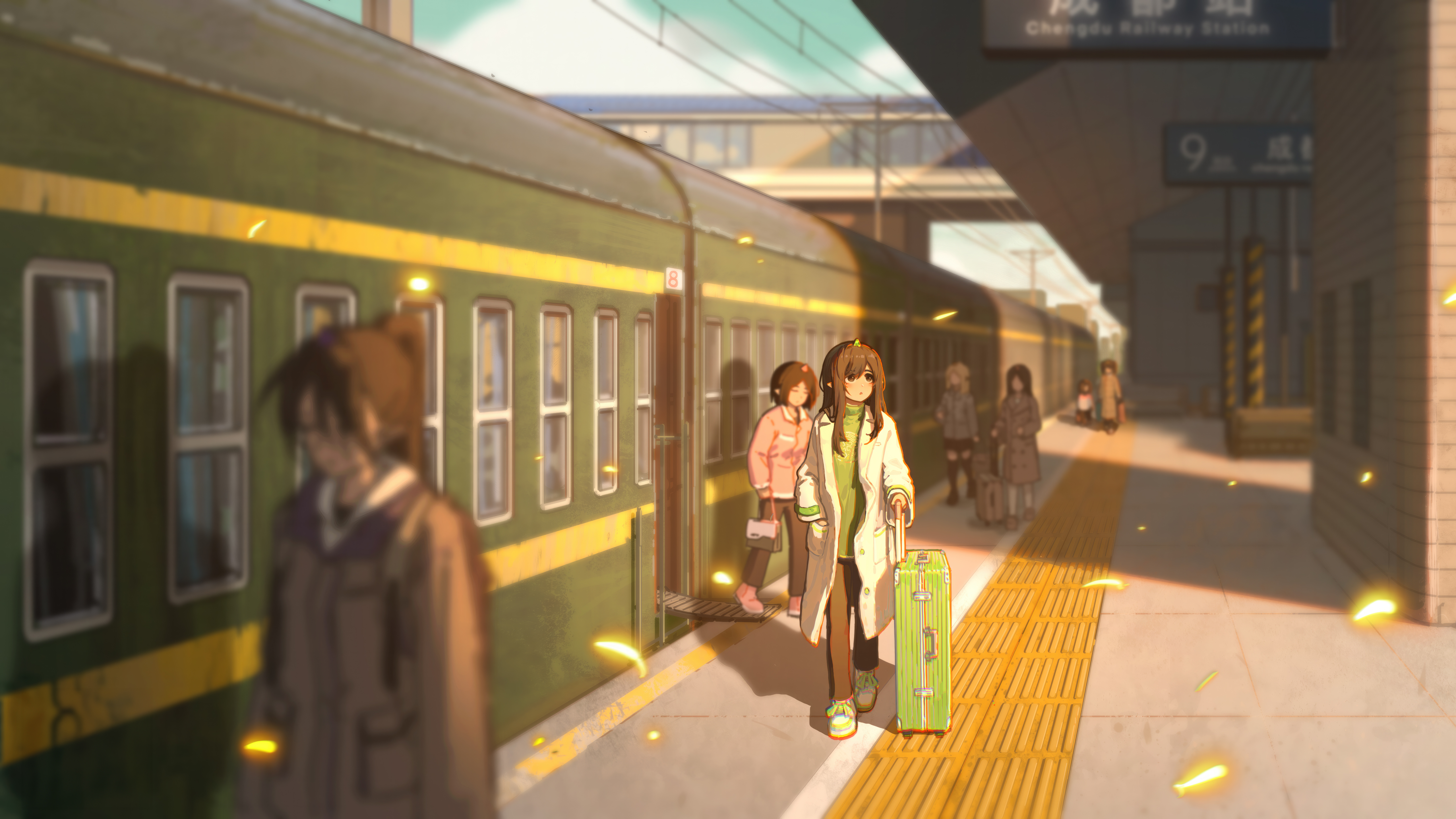 Anime Girl In Train Station Hands In Pocket Looking Away Wallpaper, HD Anime Wallpaper, 4k Wallpaper, Image, Background, Photos and Picture