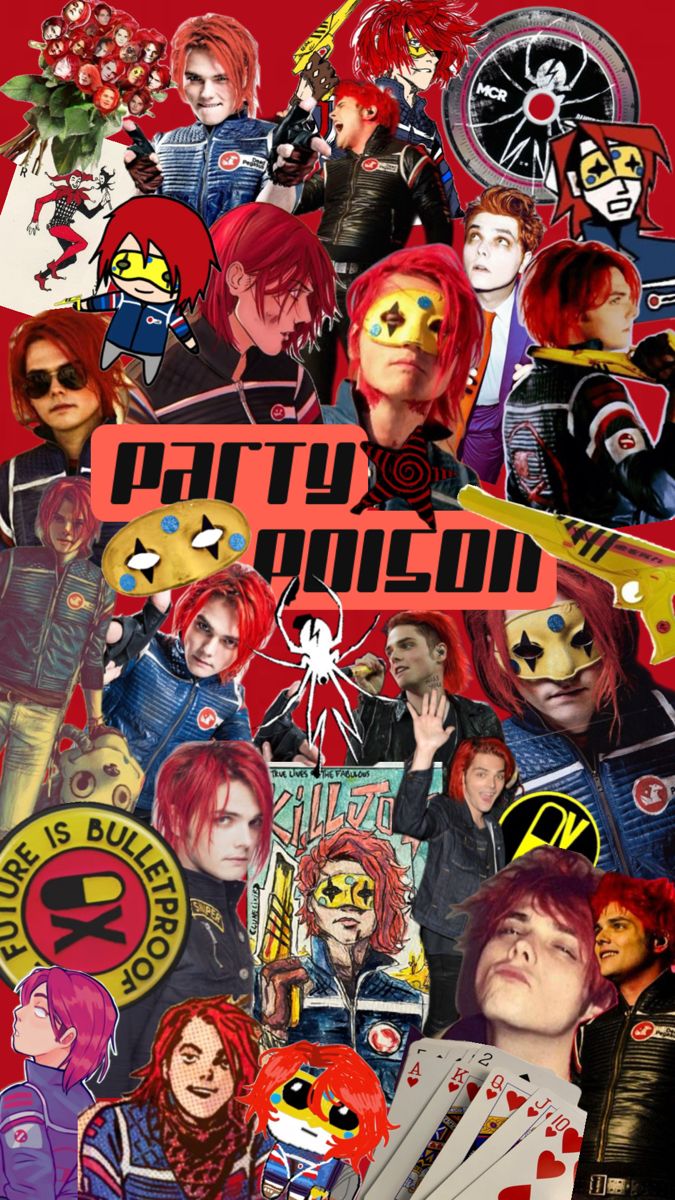 Party poison!. My chemical romance wallpaper, My chemical romance, Mcr