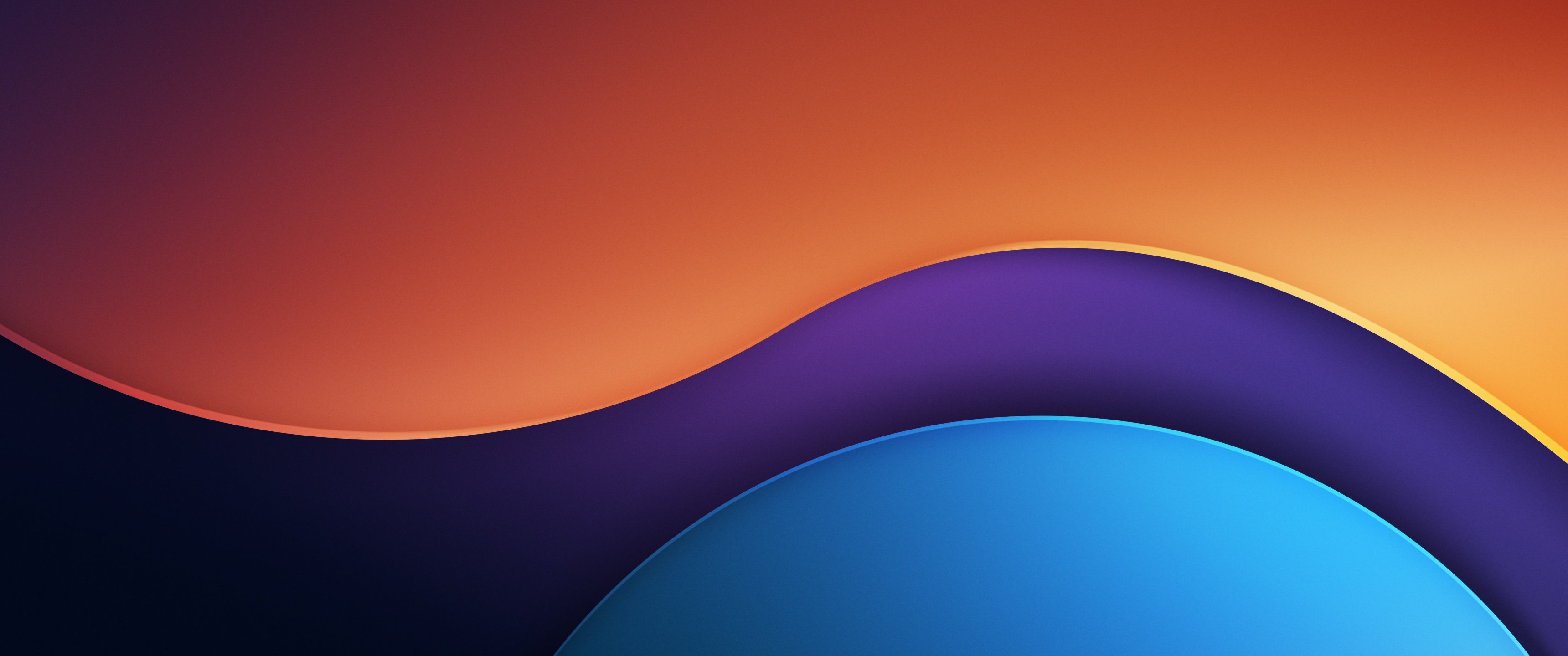 Abstract background Wallpaper 4K, Orange, Blue, 5K
