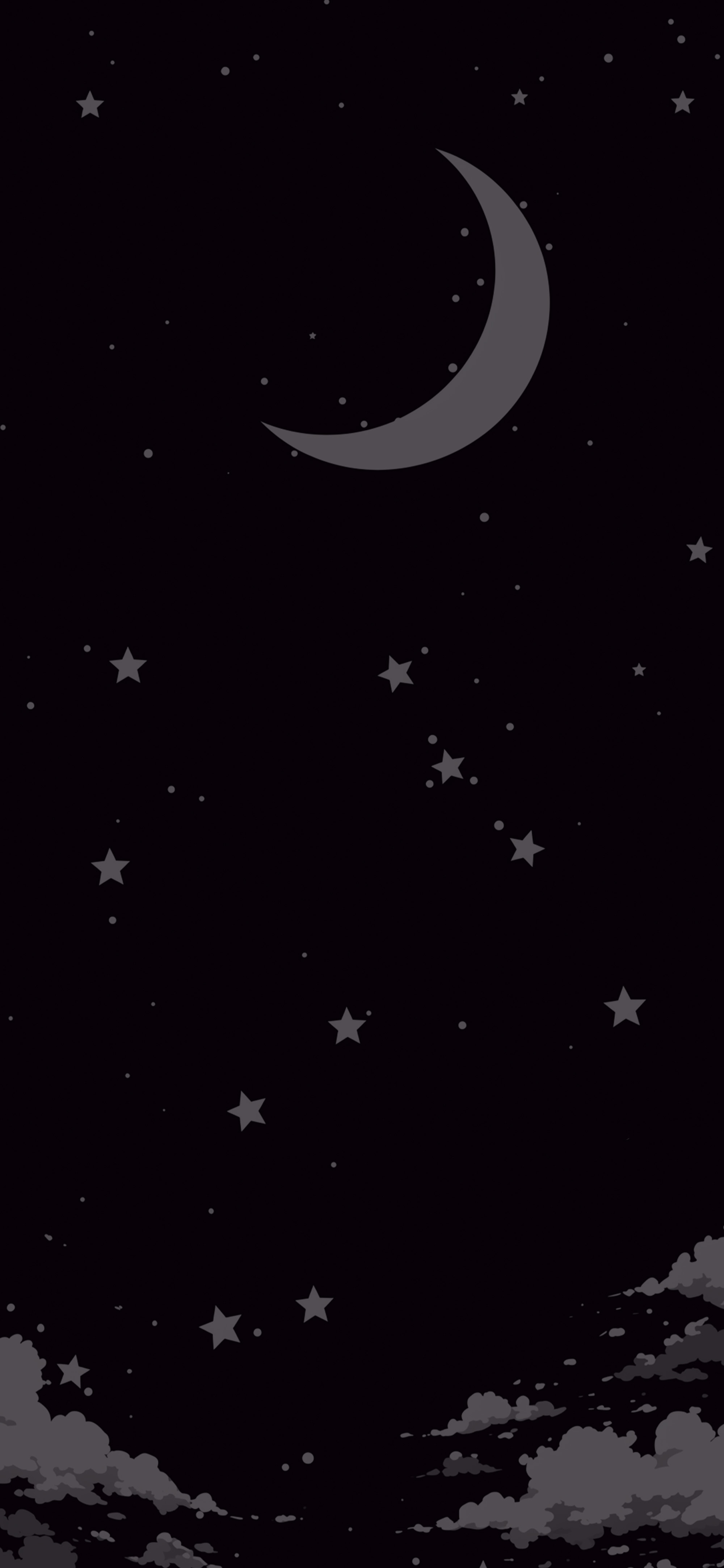 Minimalist Black Space Stars Wallpaper Phone Wallpaper
