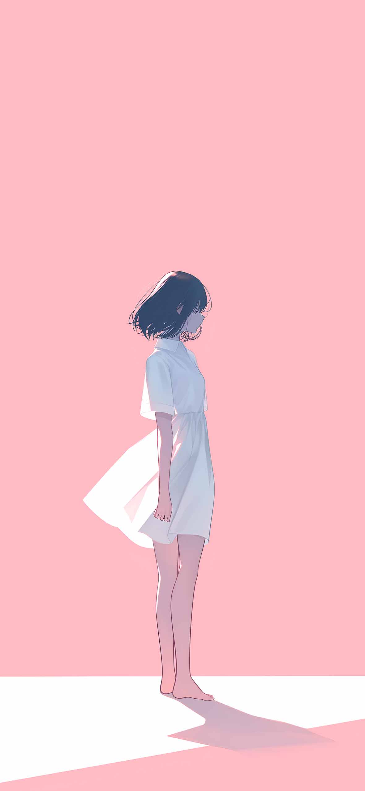 Pastel Girl Minimalist Aesthetic Wallpaper HD Wallpaper