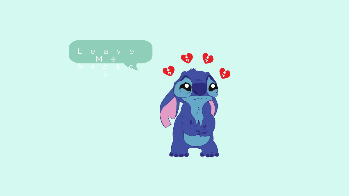 Free /Depressed Sad Stitch Wallpaper to Edit Online