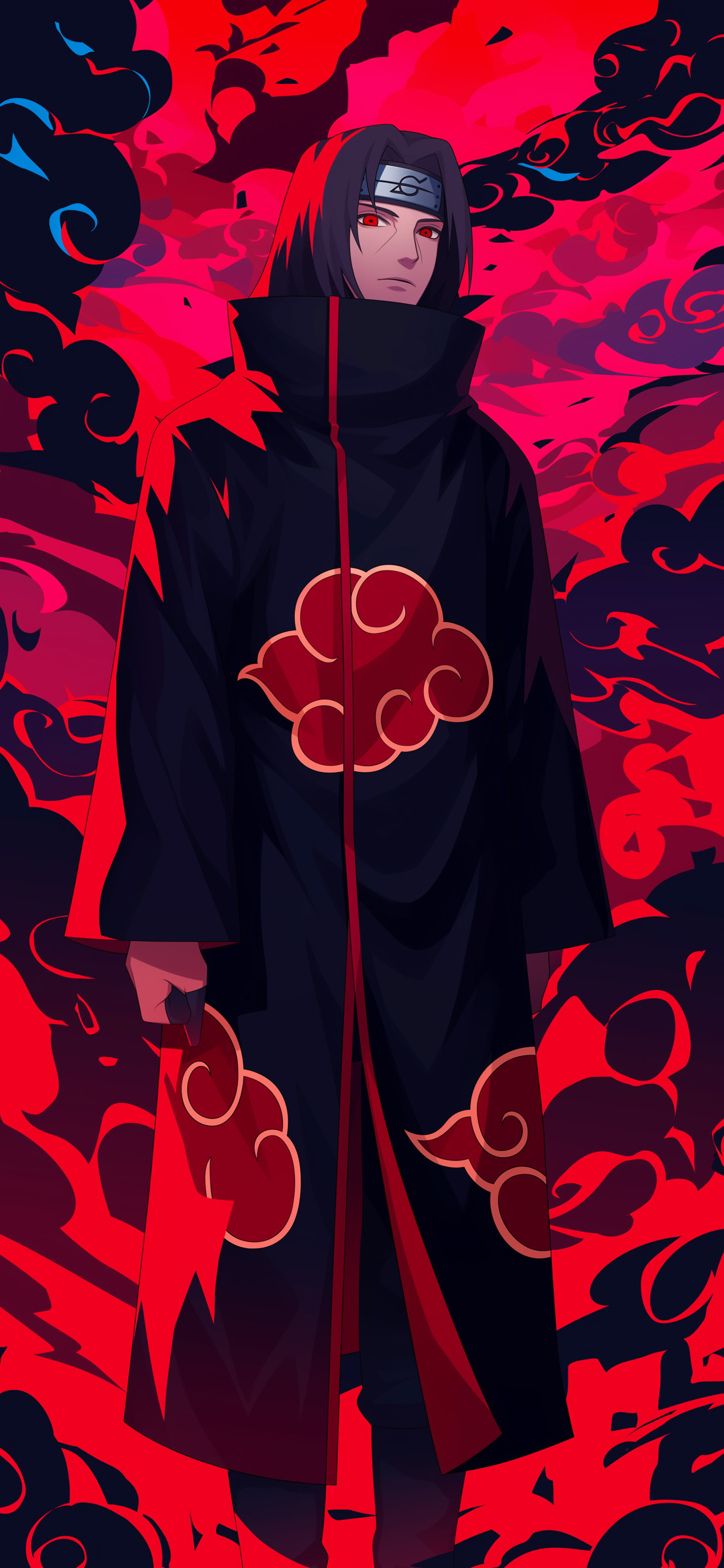 Itachi Uchiha Akatsuki Red Cloud Wallpaper