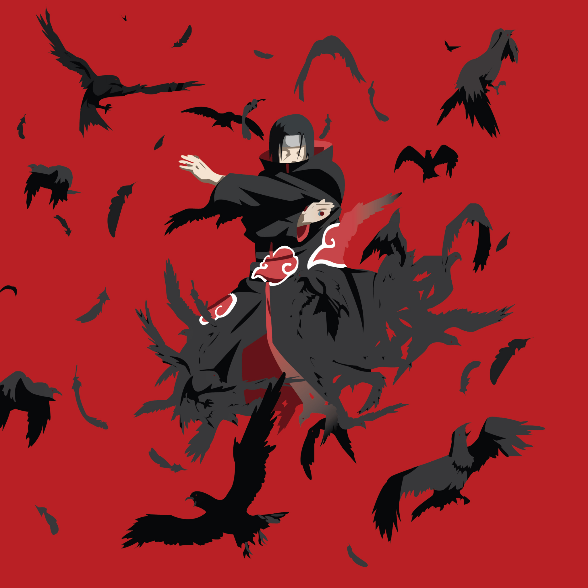 Itachi Uchiha Wallpaper 4K, Illustration, Minimalist