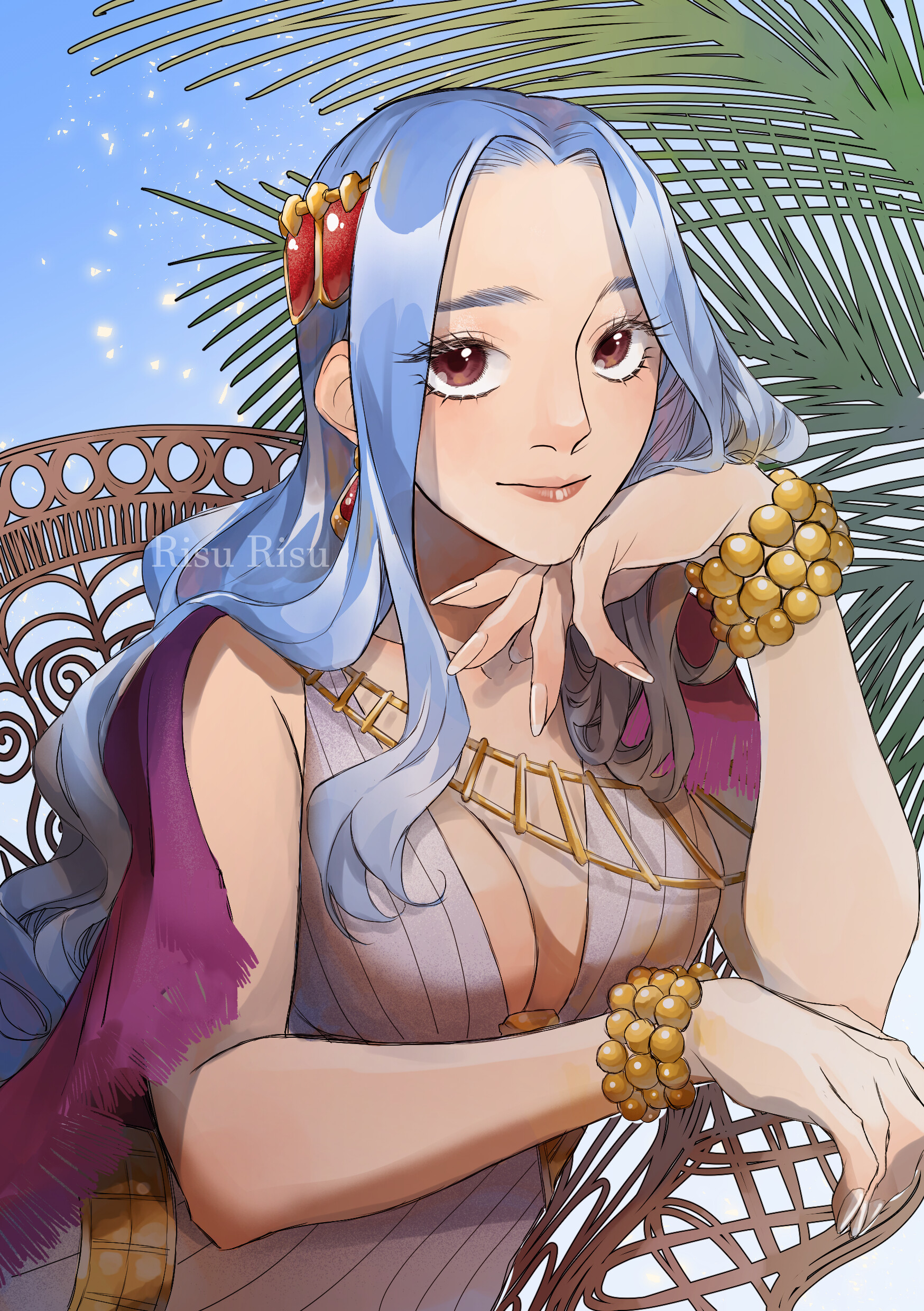 Risu Risu Piece Nefertari Vivi Illustration