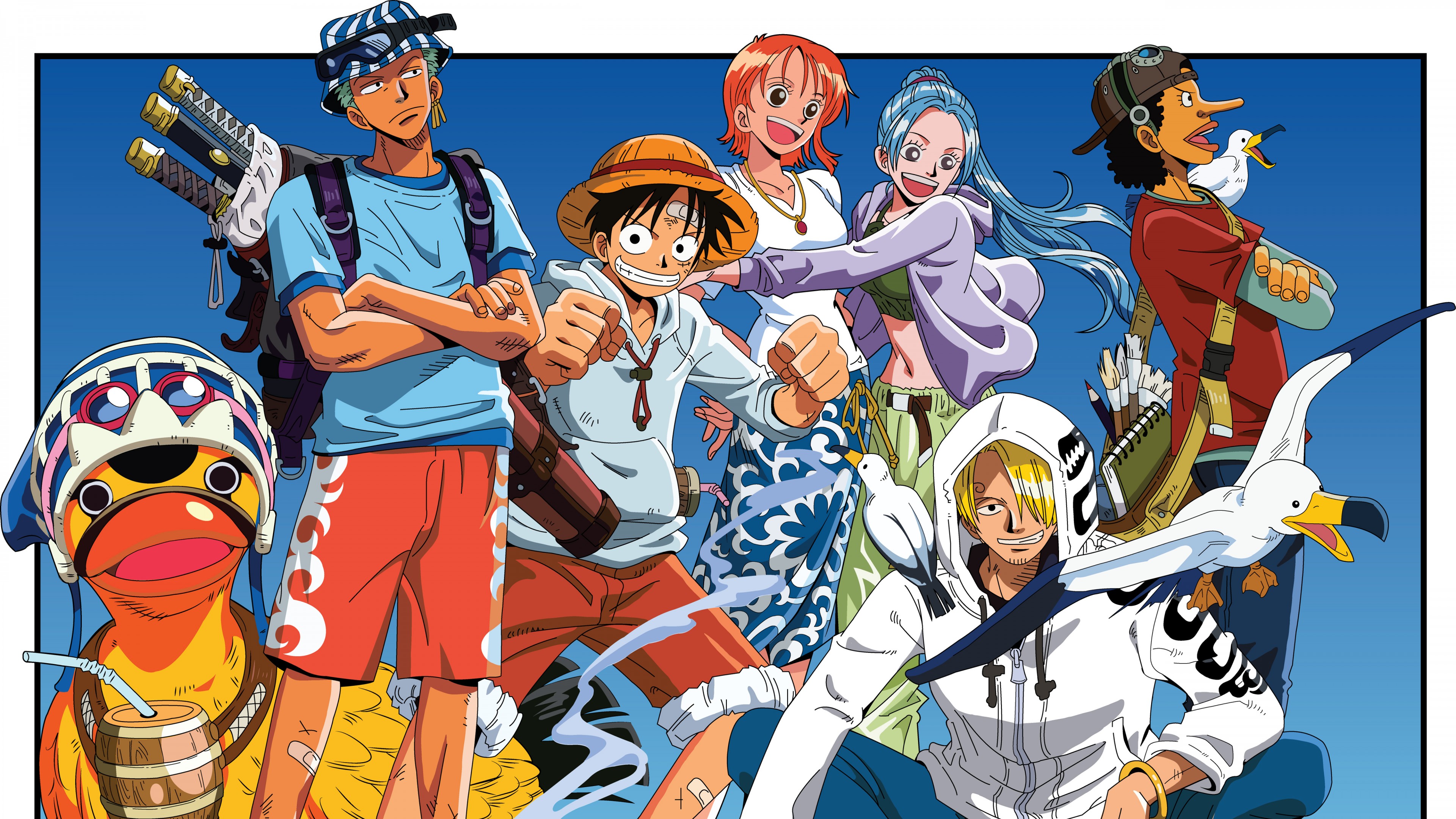 Monkey D. Luffy Nami Nefertari Vivi Roronoa Zoro Sanji Tony Tony Chopper 4K 5K HD One Piece Wallpaper