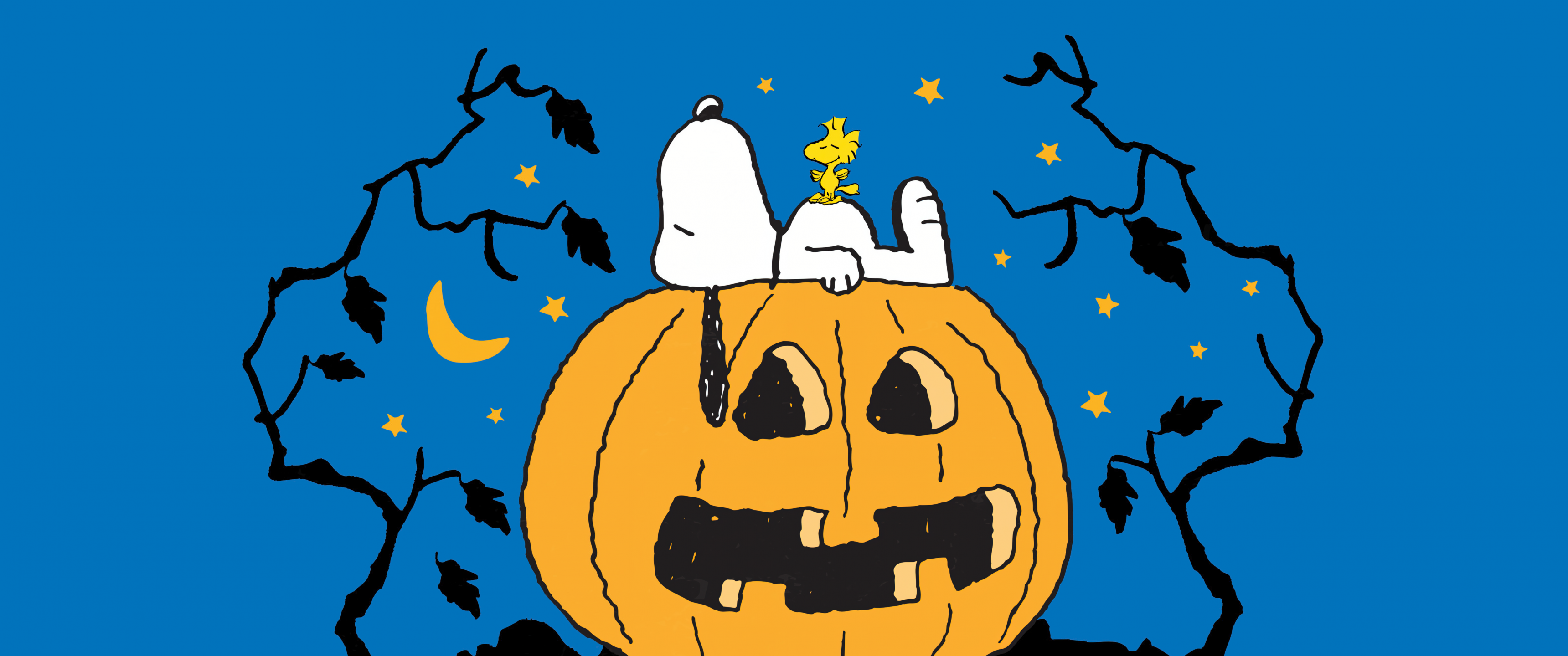 Snoopy Wallpaper 4K, Halloween Pumpkin