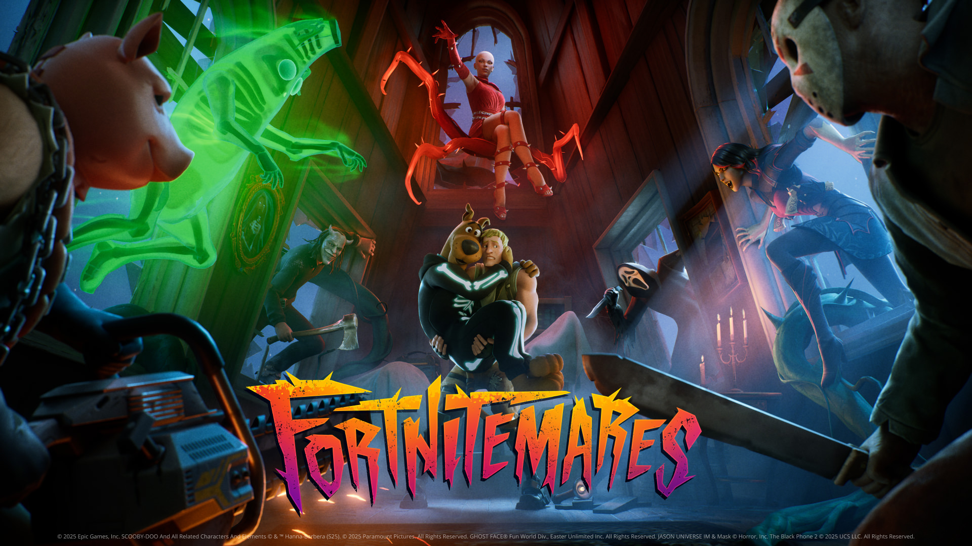 Fortnitemares 2025 end date, collaboration skins and new map