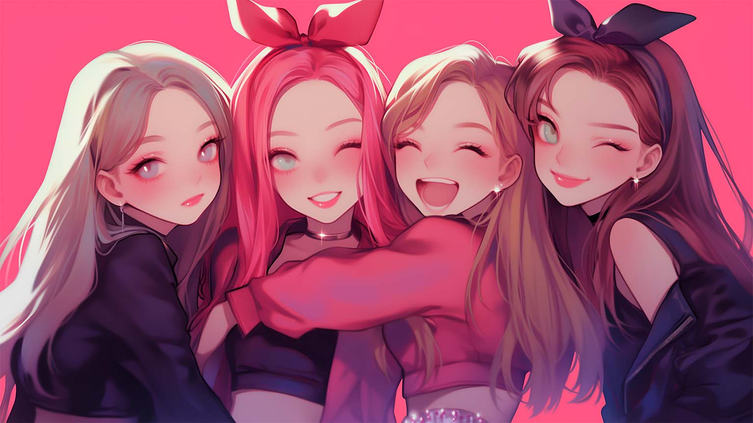 Blackpink Cute Girls Group Aesthetic Desktop Wallpaper