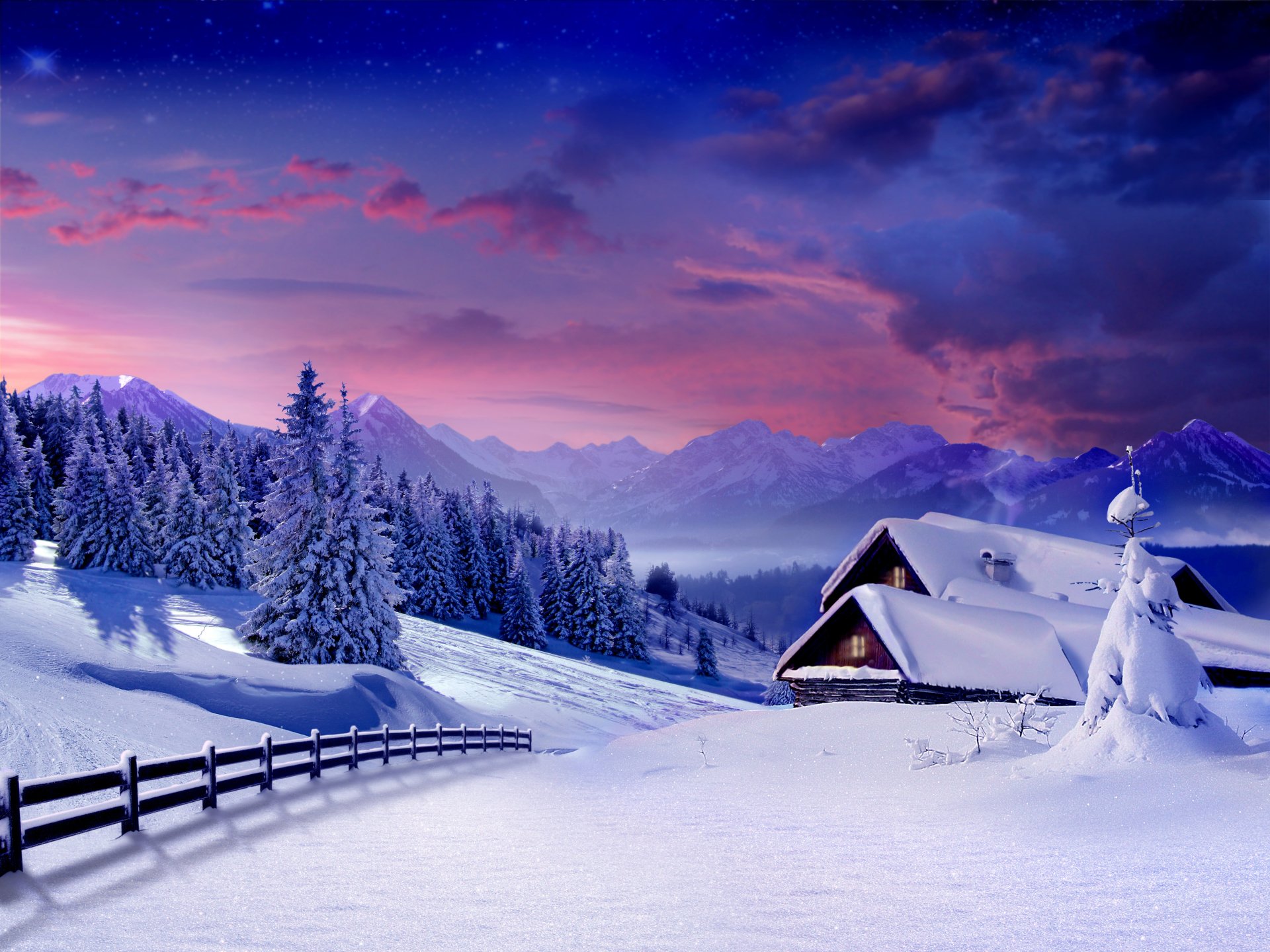 4K Winter Wonderland: Stunning Snow Covered Landscape Photography