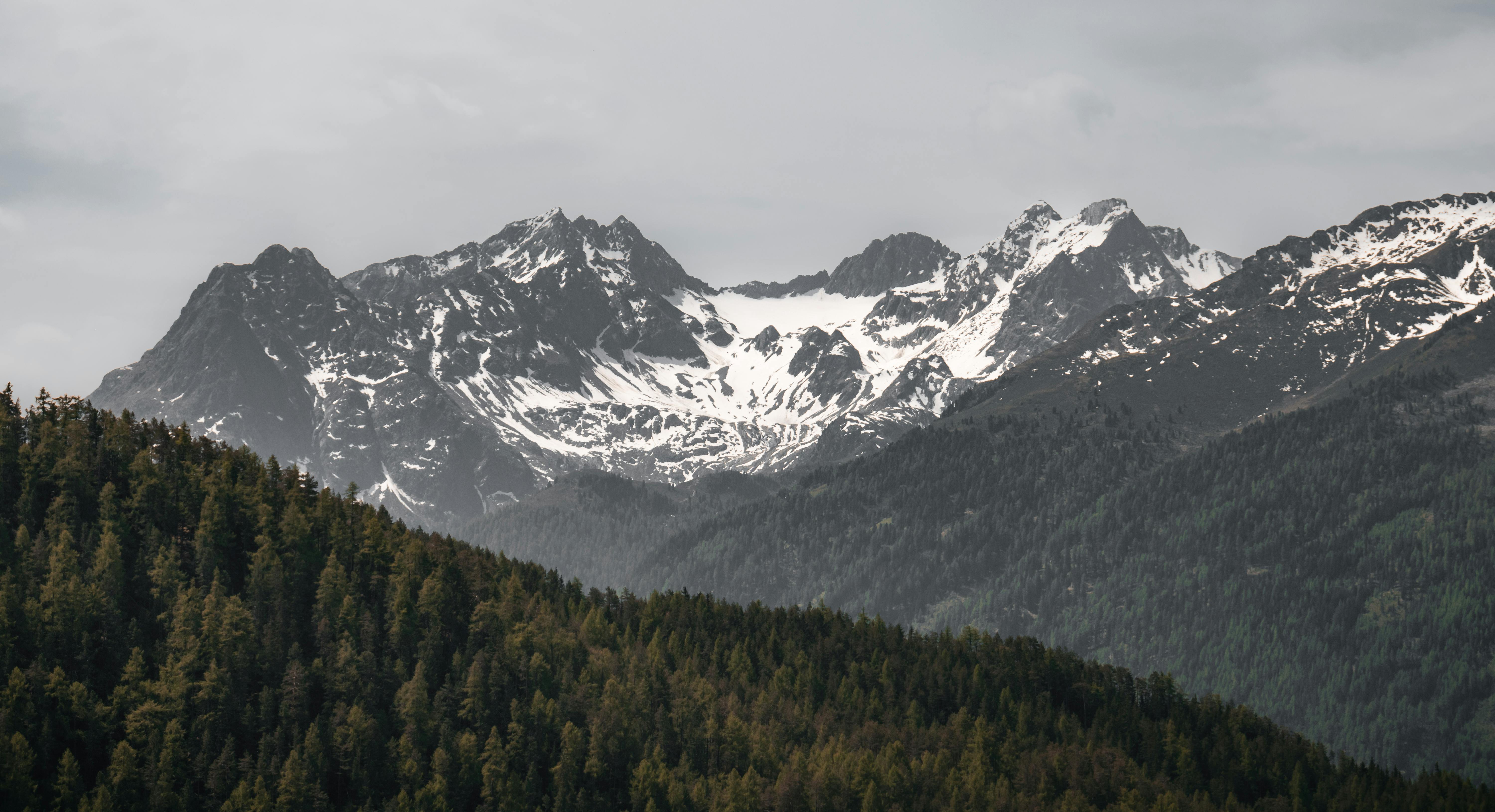 View of a Mountain with Snow · Free