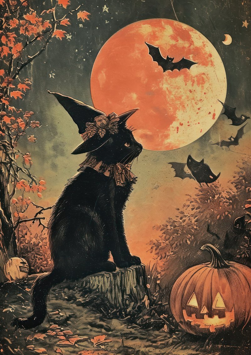 Halloween Vintage Image Wallpaper