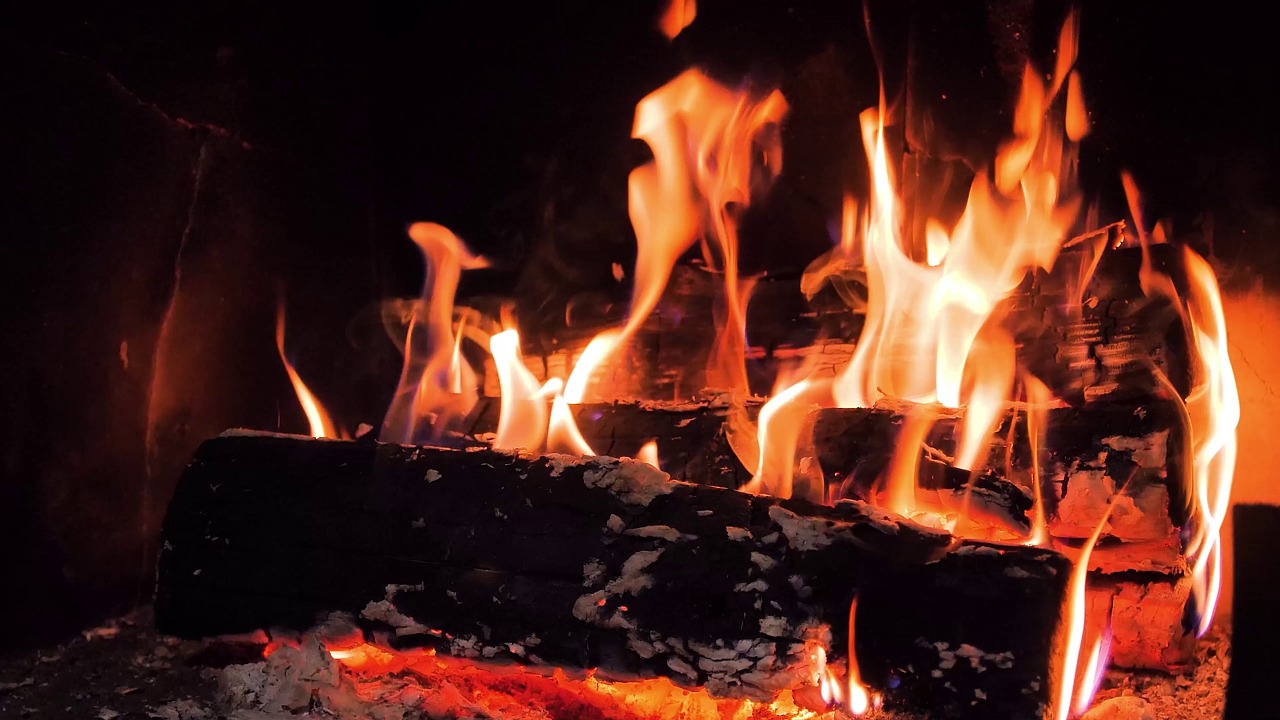 Fire Fireplace Campfire. Free Stock Video