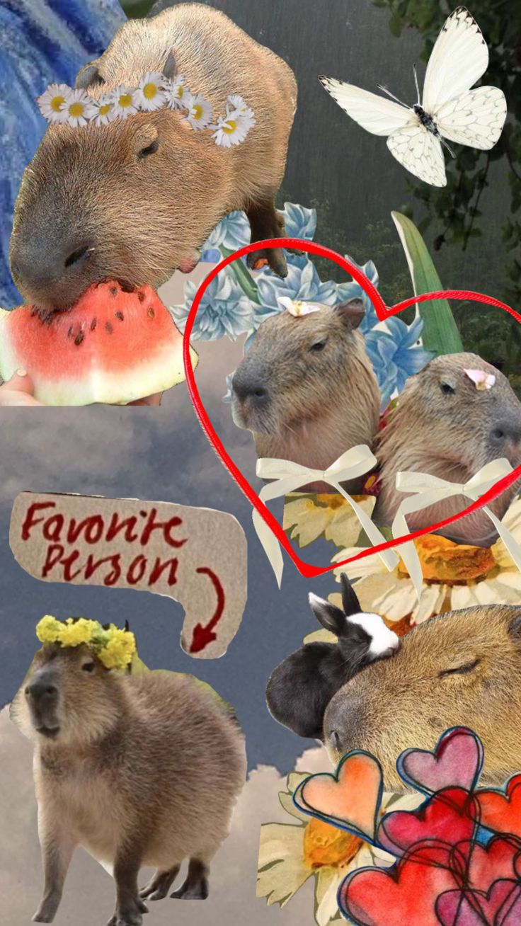 #capybara #capybaraforlife #capybaraaesthetic. Cute cartoon drawings, Silly animals, Cute animals