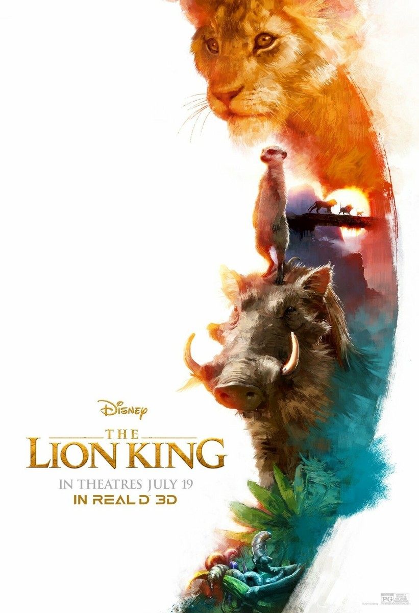 The Lion King movie poster (c) Disney, 2019 x 17 inches