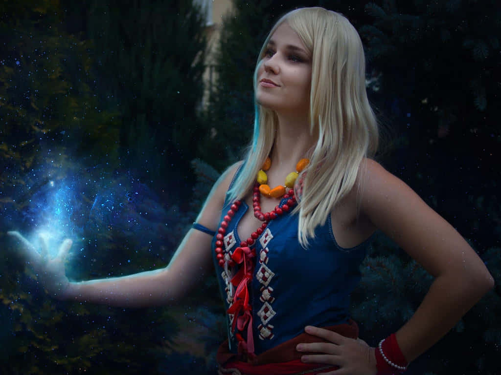 Download Keira Metz Cosplay Sorceress Magic Wallpaper
