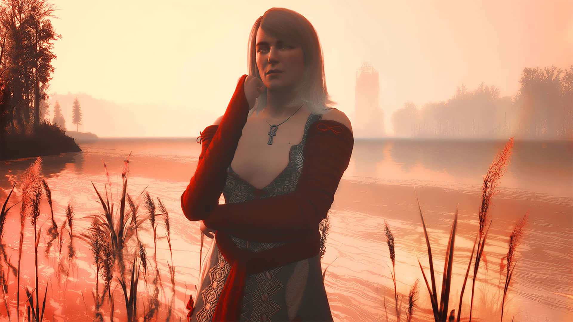 Download Keira Metz Witcher3 Riverside Glow Wallpaper