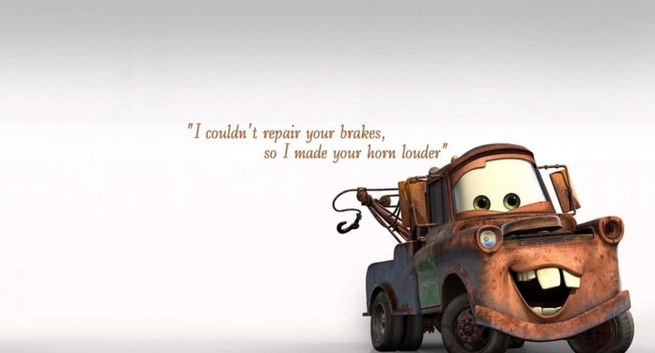 Download A Cartoon Character Is Sitting In A Truck With A Quote