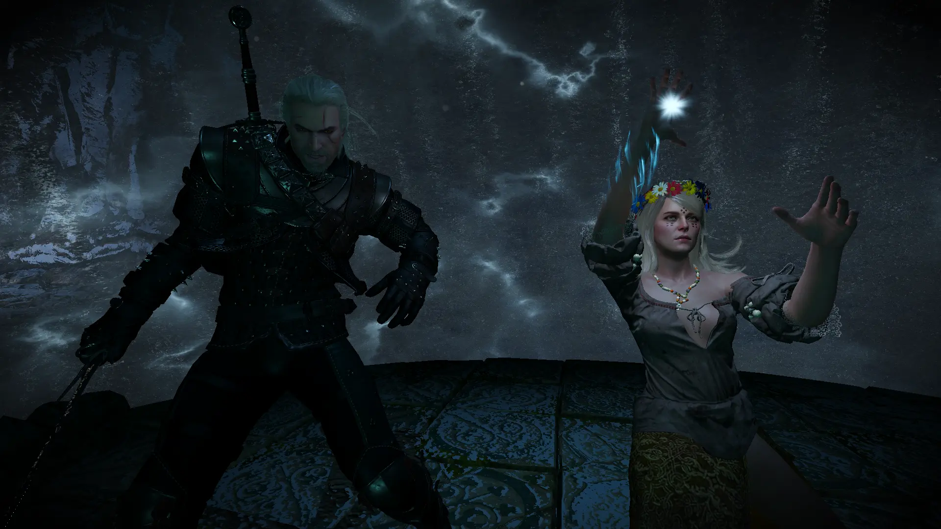 Keira Metz and Geralt fighting together at The Witcher 3 Nexus and community
