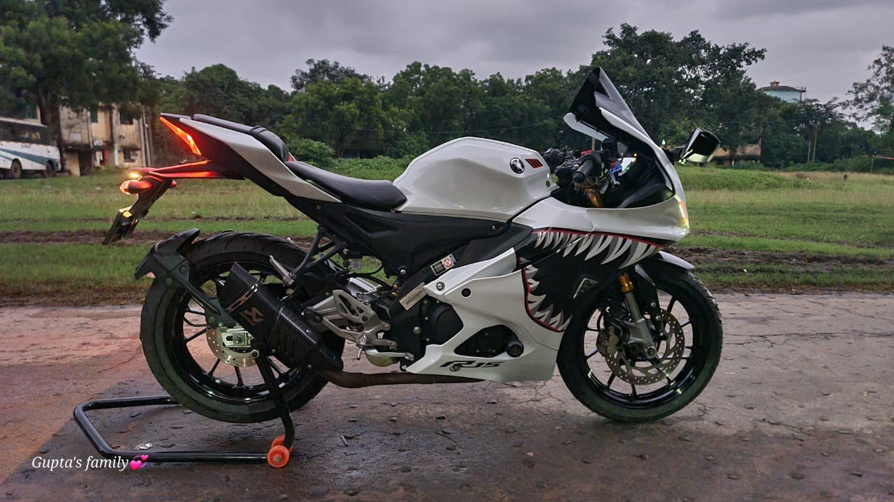 Hd Wallpaper R15 V4 Monster Edition Yamaha R15 V4 White Shark Edition Full Body Wrap, Decals