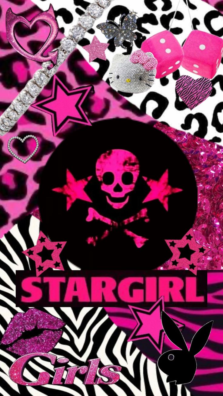 wallpaper #wallpaper #fyp #mcbling #y2k s #hot #pink #stars #bimbocore. Pink grunge aesthetic, Y2k wallpaper